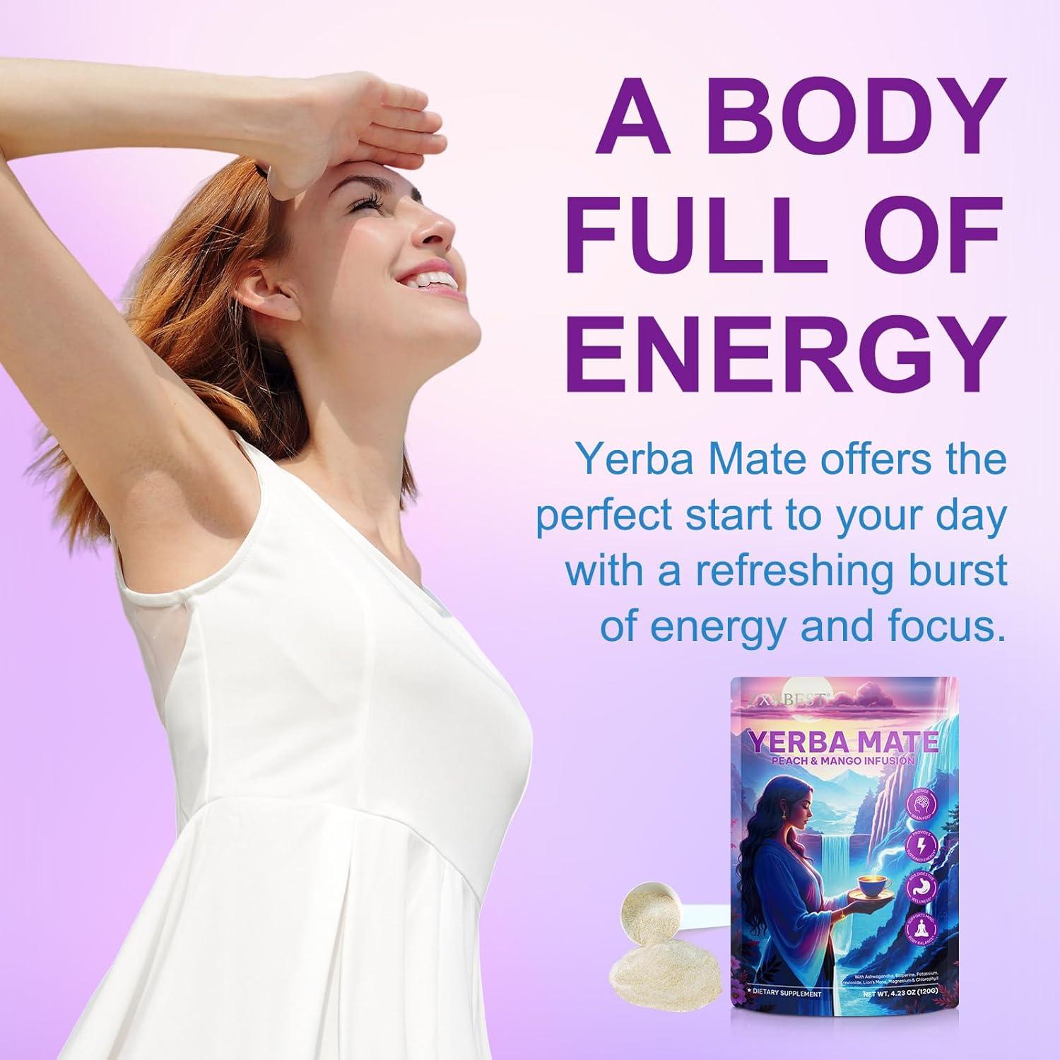 Yerba Mate Instantánea ZXXBEST Sabor Durazno Mango 132g