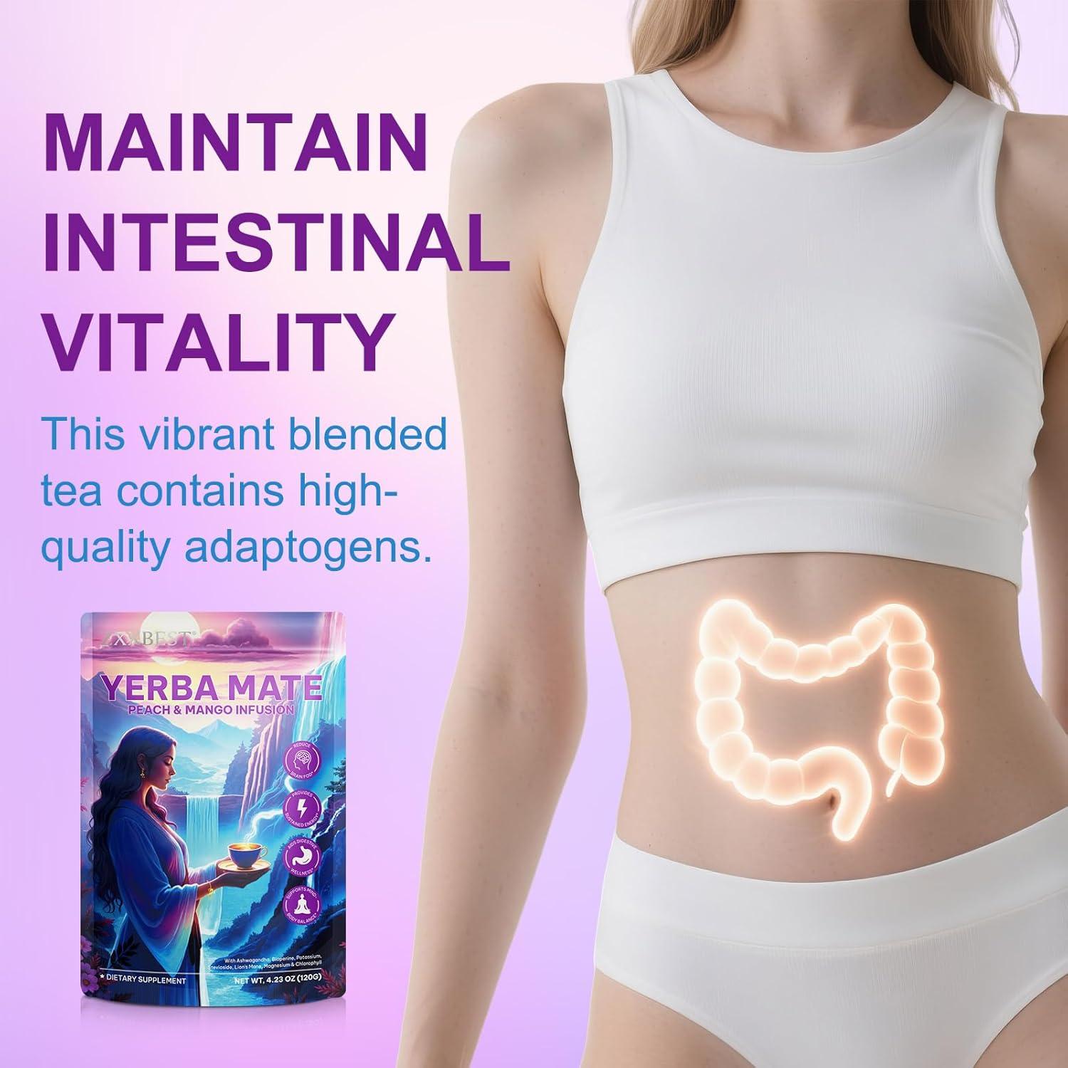 Yerba Mate Instantánea ZXXBEST Sabor Durazno Mango 132g