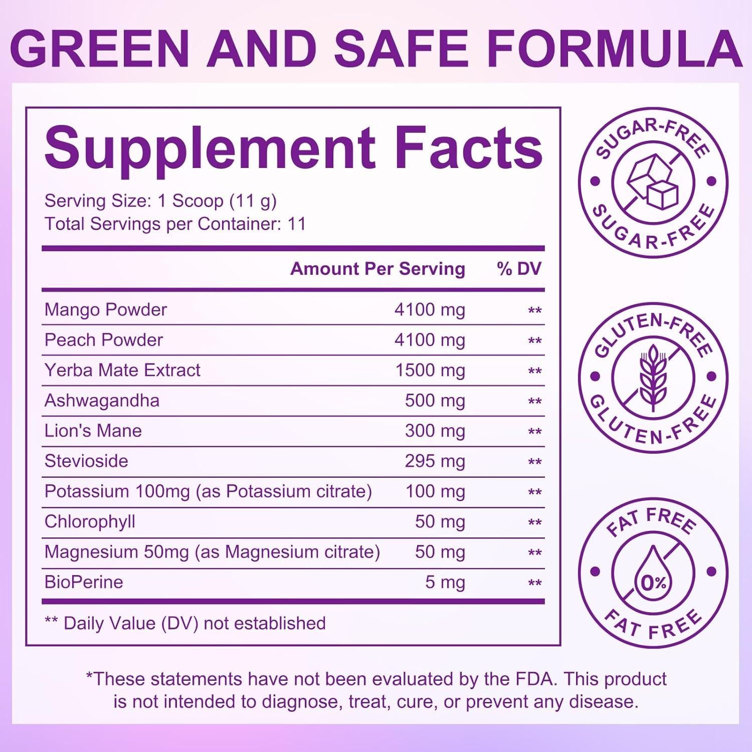 Yerba Mate Instantánea ZXXBEST Sabor Durazno Mango 132g