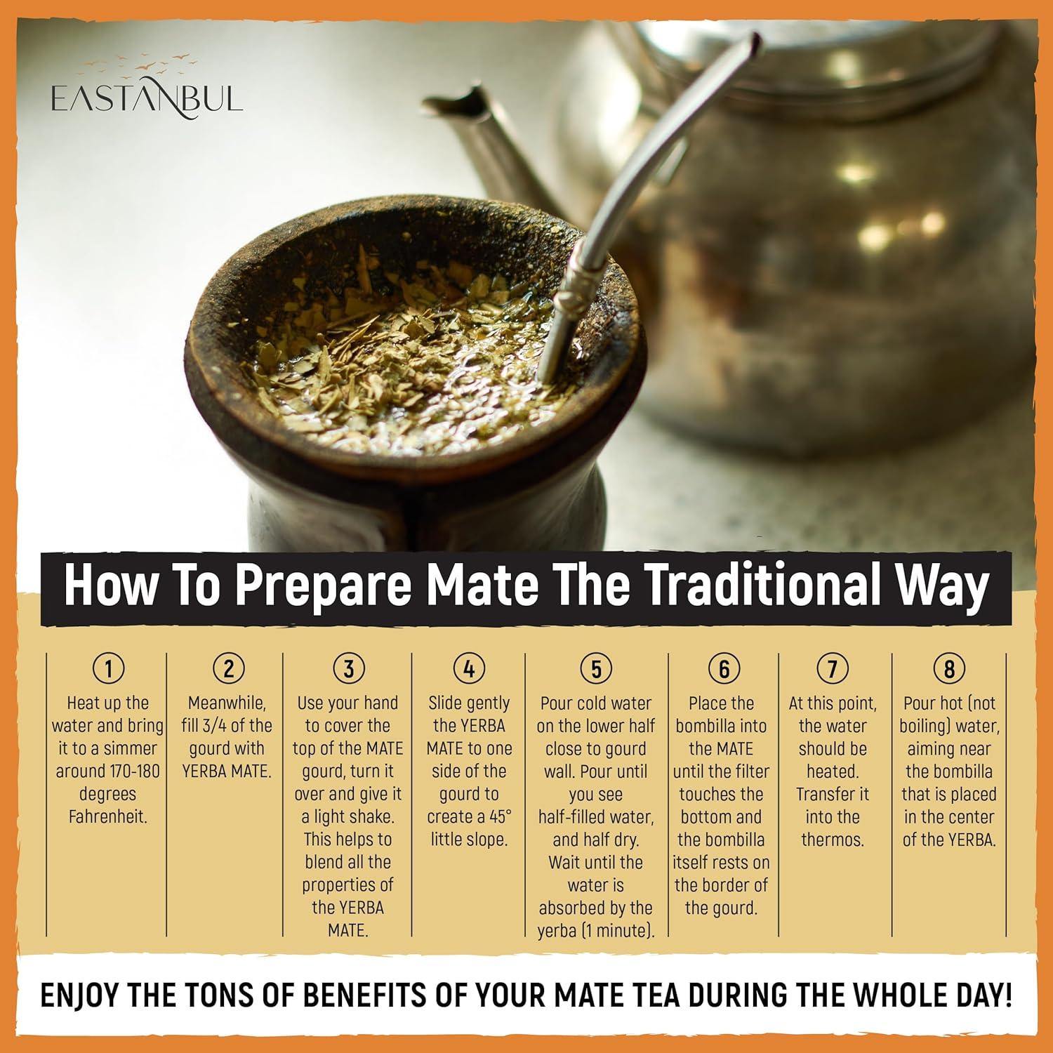 Té de Yerba Mate Eastanbul 79.4g - Hoja Suelta Vegano