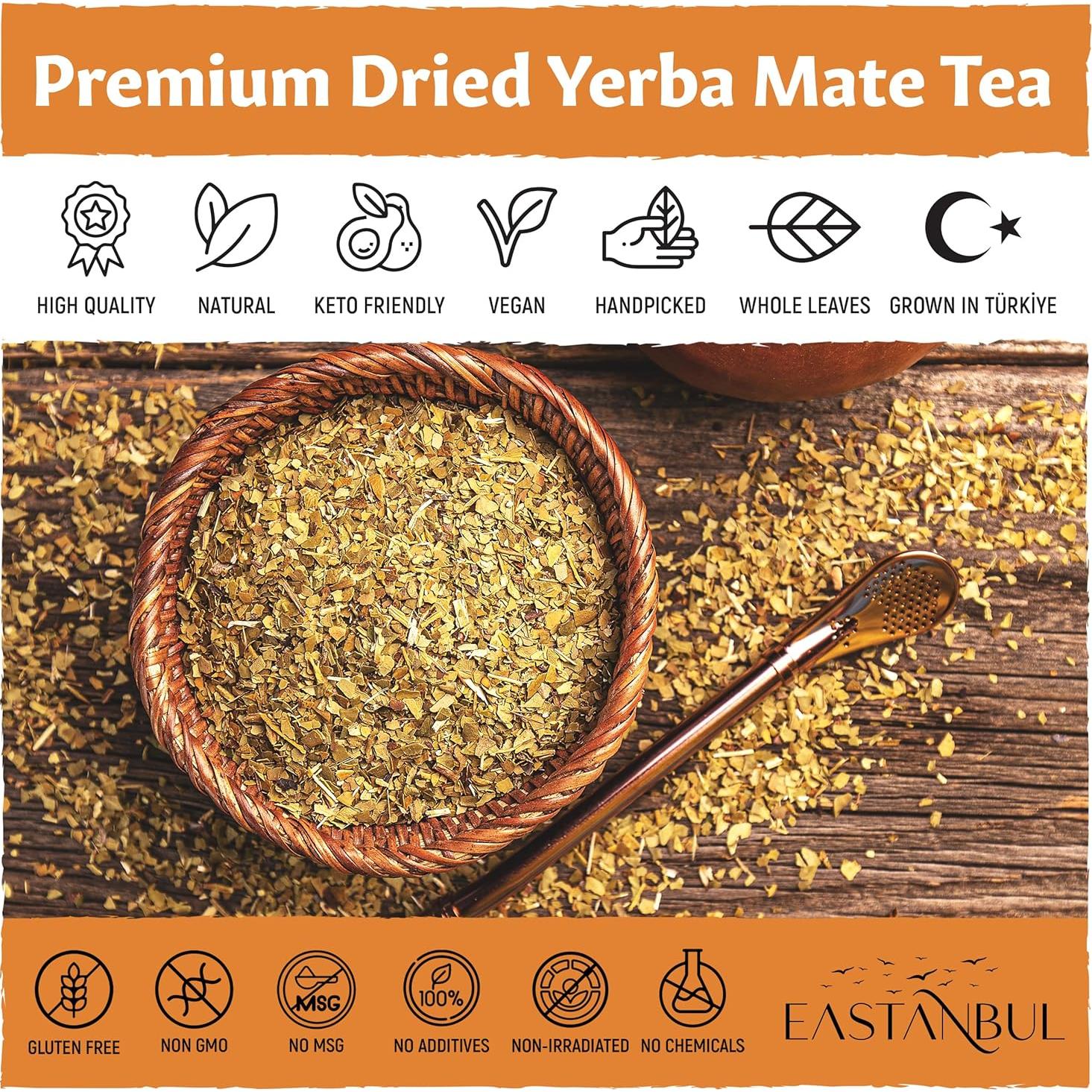 Té de Yerba Mate Eastanbul 79.4g - Hoja Suelta Vegano