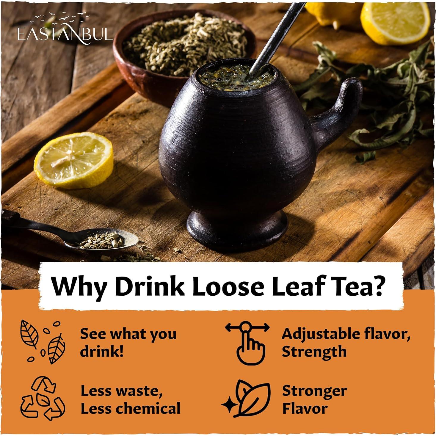 Té de Yerba Mate Eastanbul 79.4g - Hoja Suelta Vegano