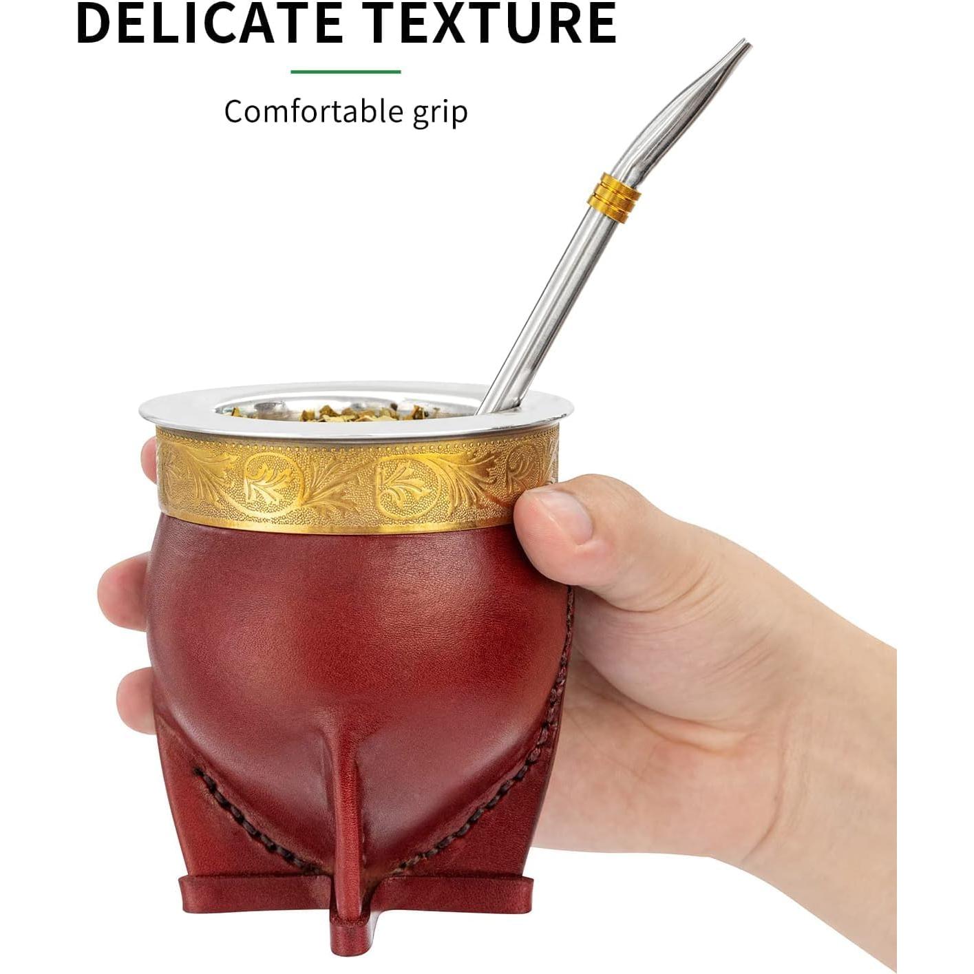 Taza de Yerba Mate Cuopru Acero Inoxidable 304 200ml Negro