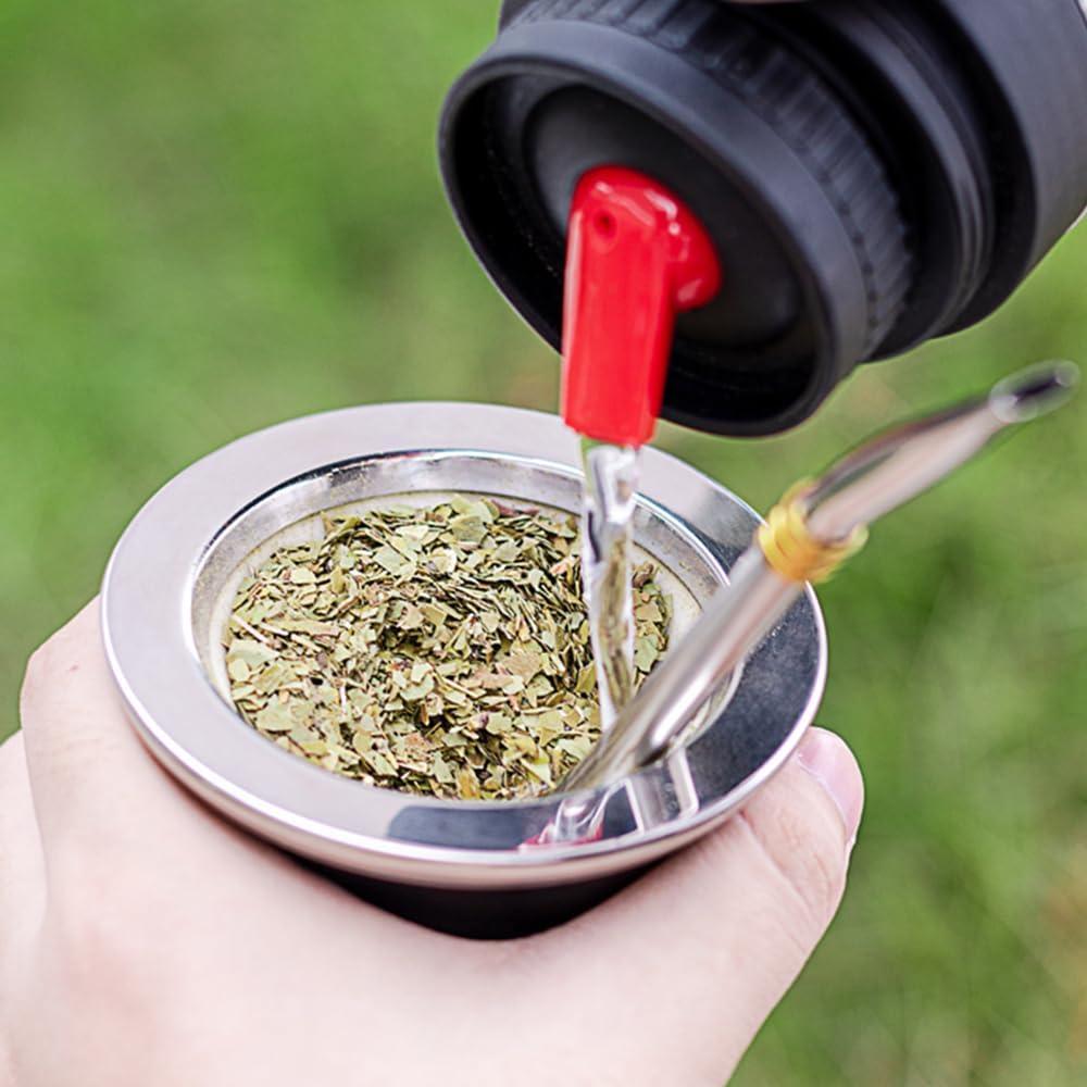 Taza de Yerba Mate Cuopru con Bombilla y Cepillo - Cerámica