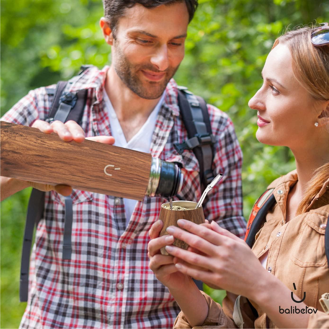 Conjunto de Yerba Mate BALIBETOV - Calabash, Termo y Bombilla