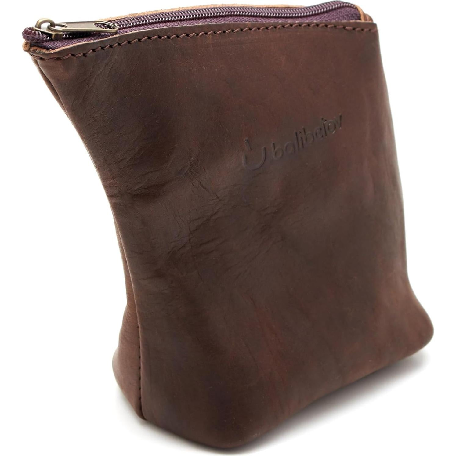 Contenedor de Yerba Mate BALIBETOV de Cuero Marrón Hecho a Mano