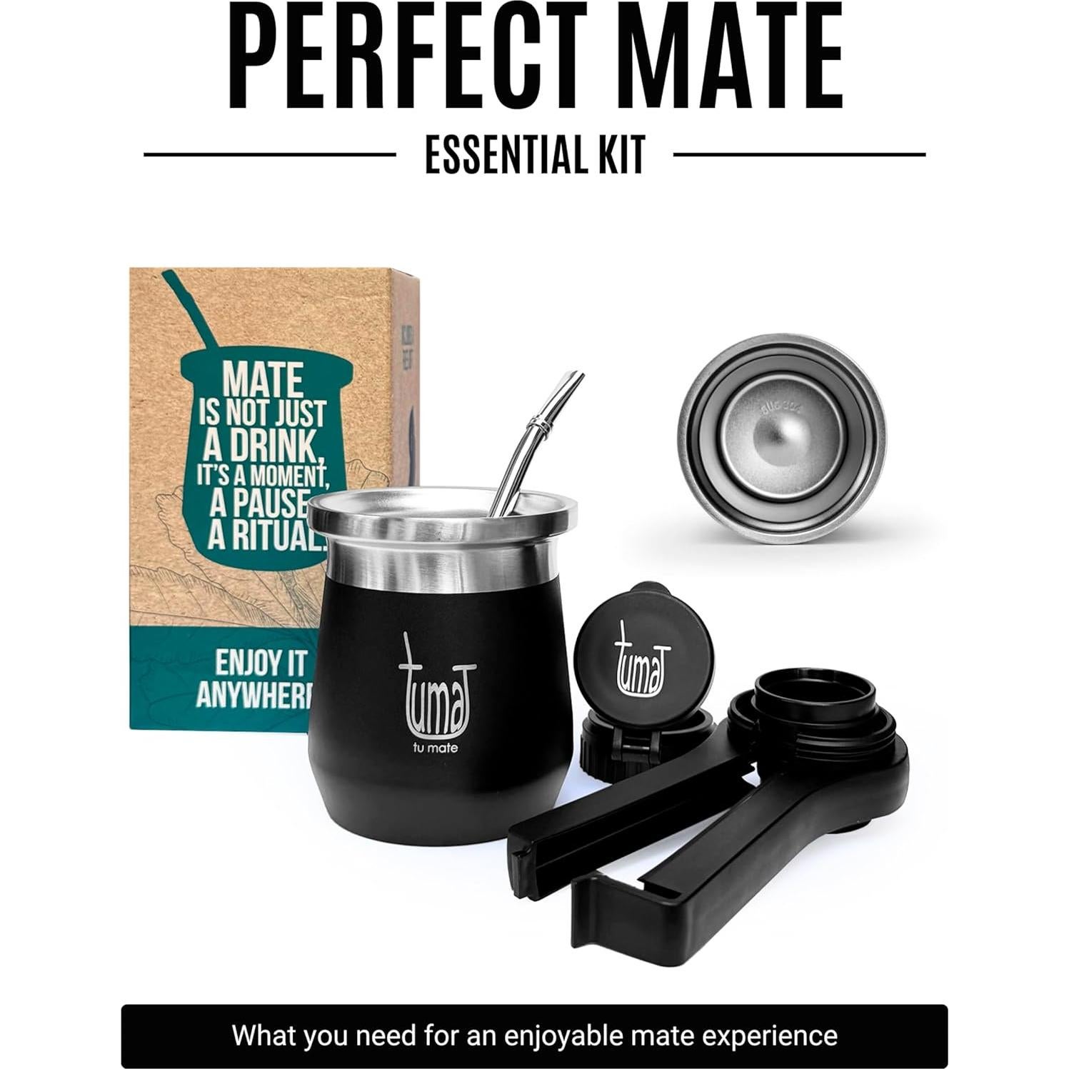 Taza de Yerba Mate TUMA TU MATE 266g Doble Pared Aislada