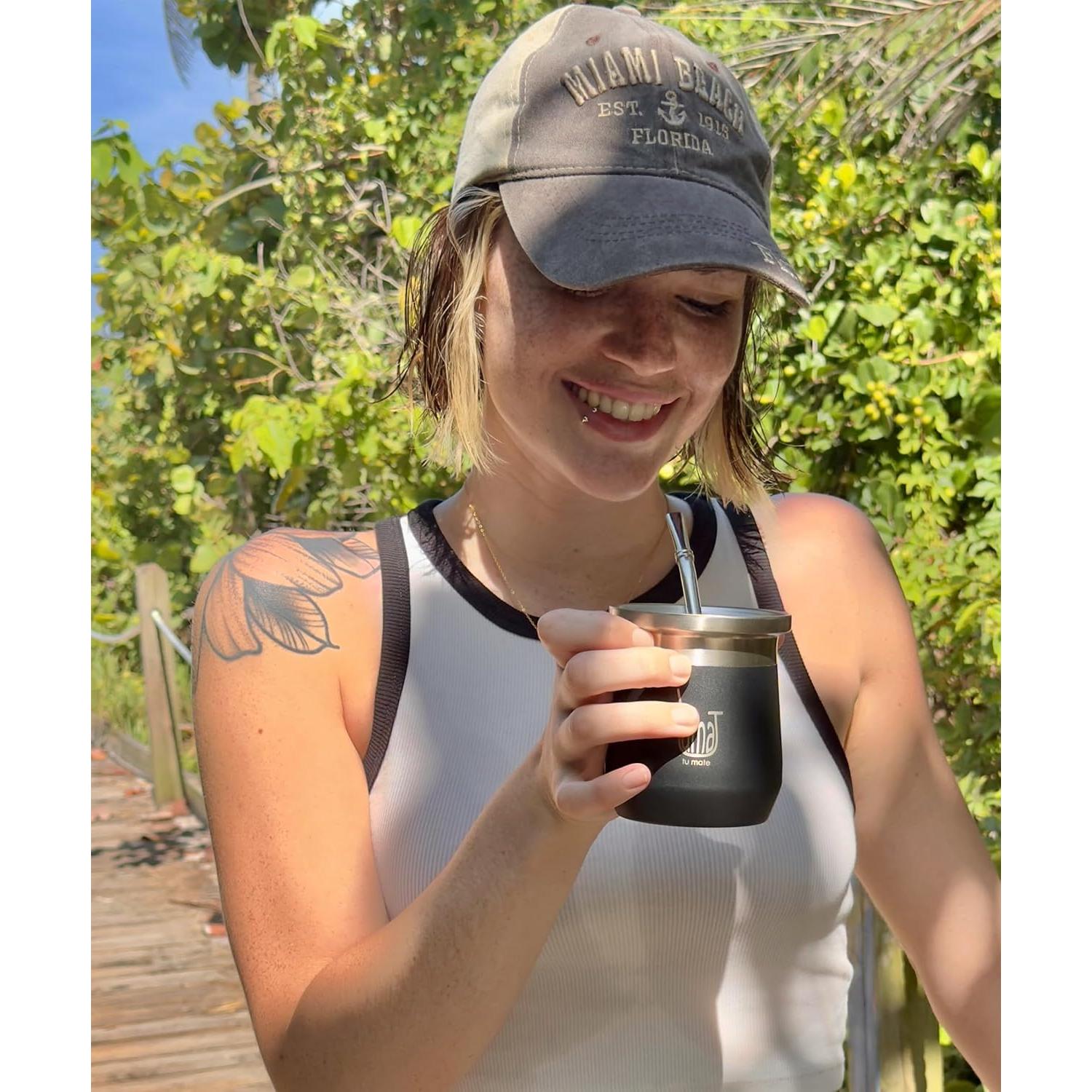 Taza de Yerba Mate TUMA TU MATE 266g Doble Pared Aislada