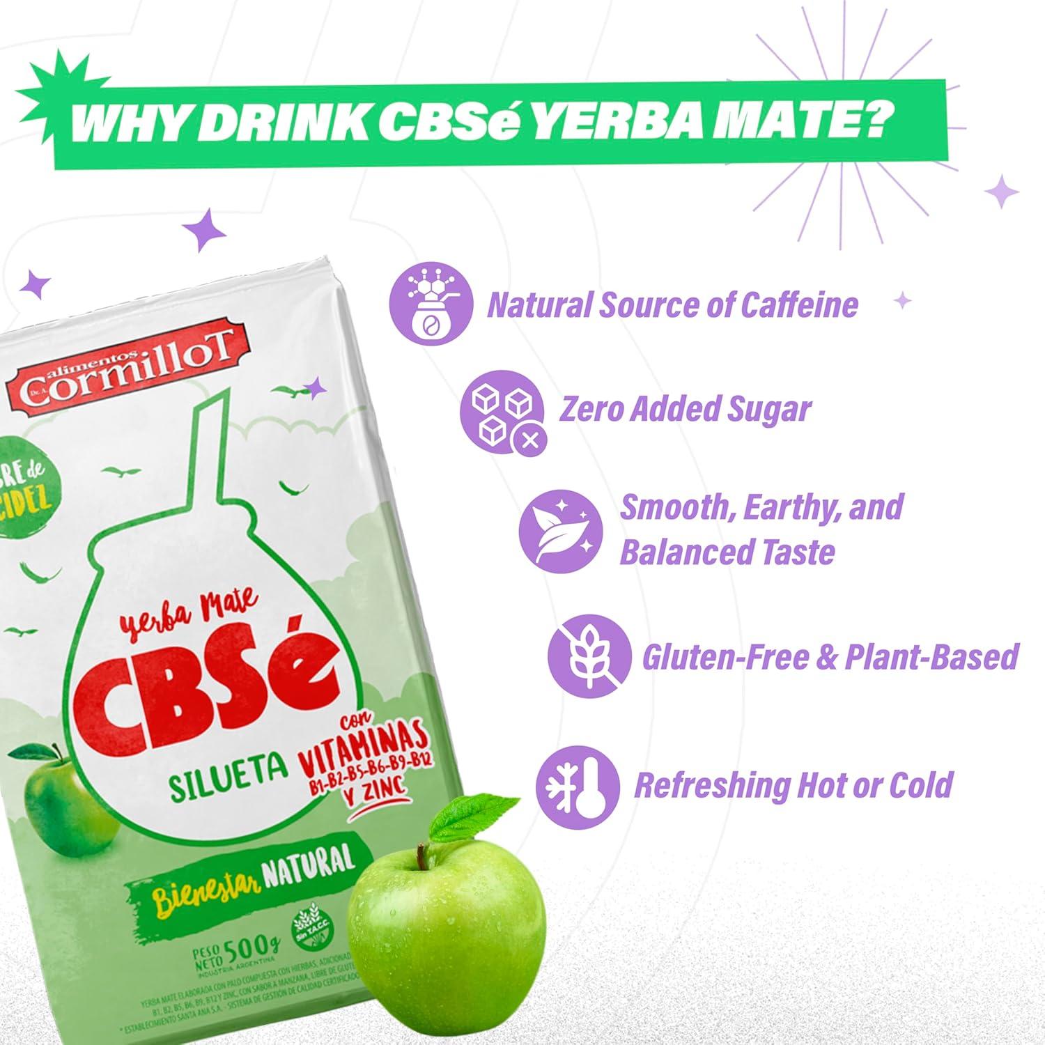 Yerba Mate CBSe Silueta 500g - Sabor Natural Suave y Equilibrado