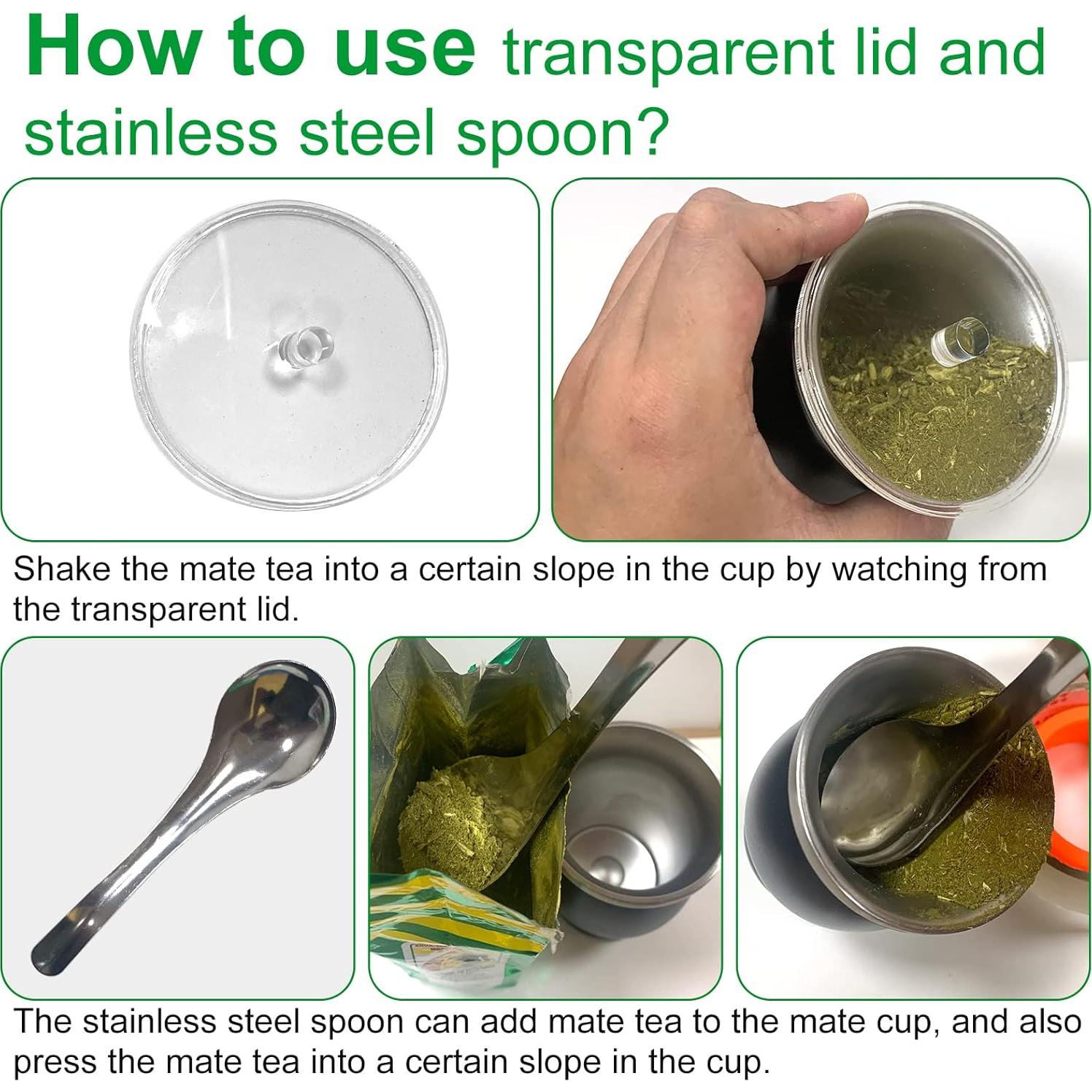 Juego de Tazas de Mate NestEcho 8 Piezas Acero Inoxidable