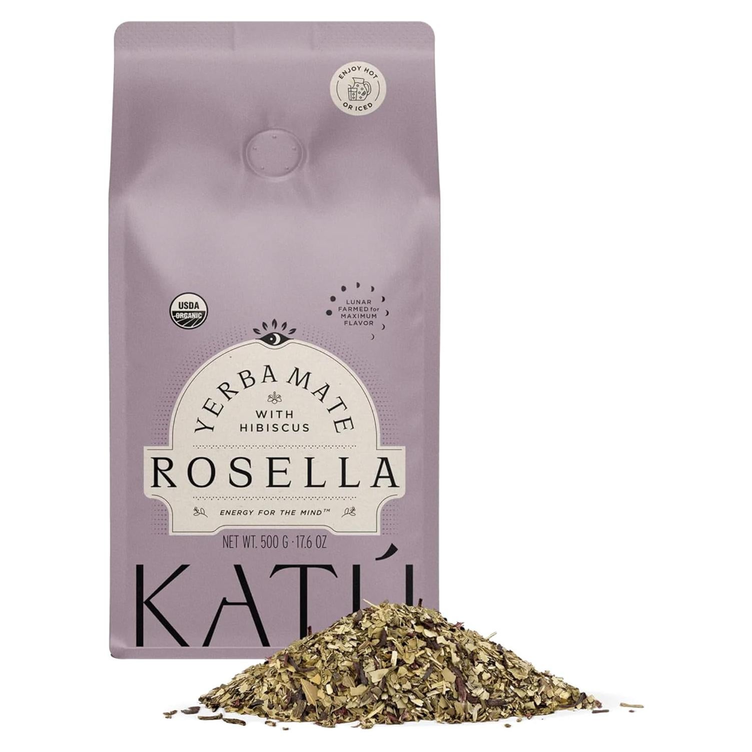 Té de Yerba Mate Orgánico Katú Rosella 500g con Hibisco y Menta