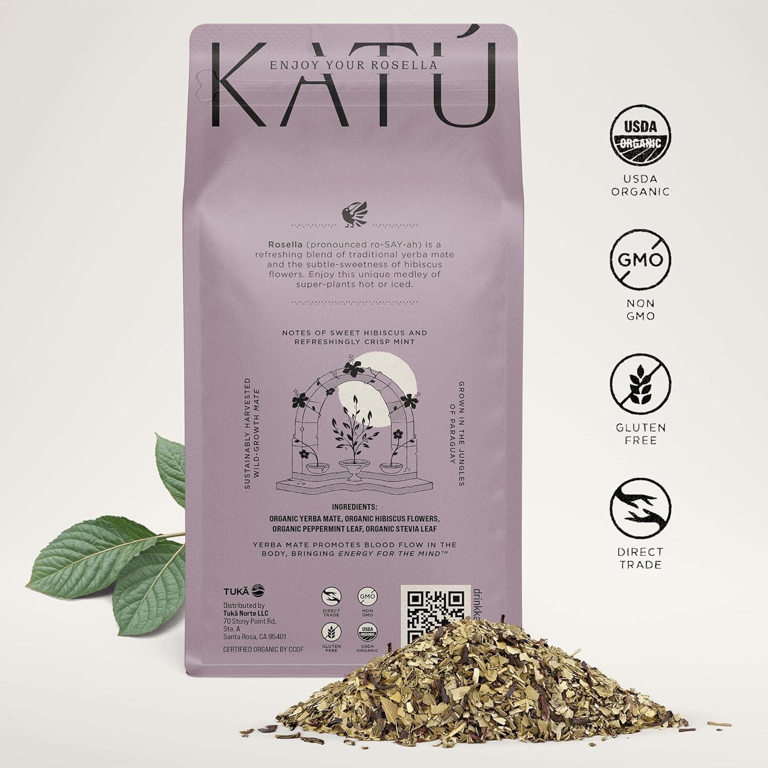Té de Yerba Mate Orgánico Katú Rosella 500g con Hibisco y Menta