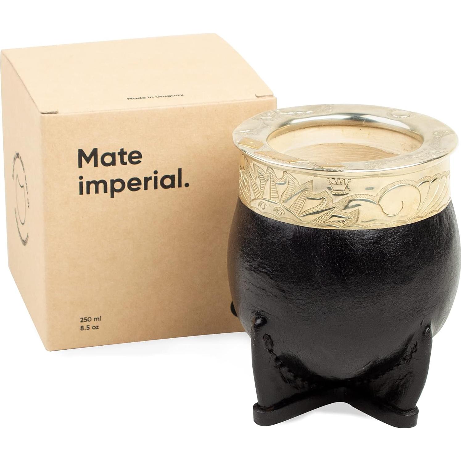 Gourd de Yerba Mate TheBmate Imperial Cuero Negro 240ml