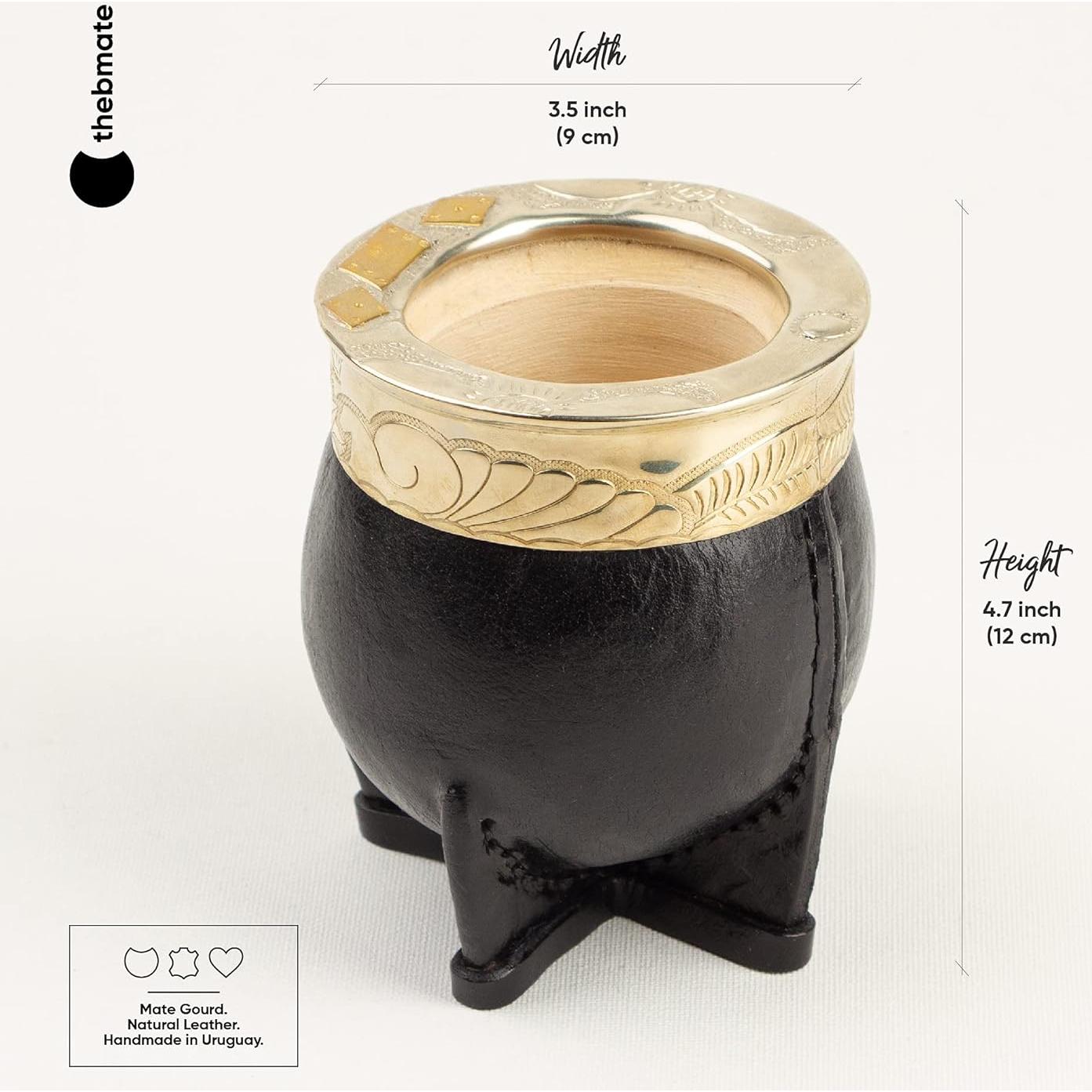 Gourd de Yerba Mate TheBmate Imperial Cuero Negro 240ml