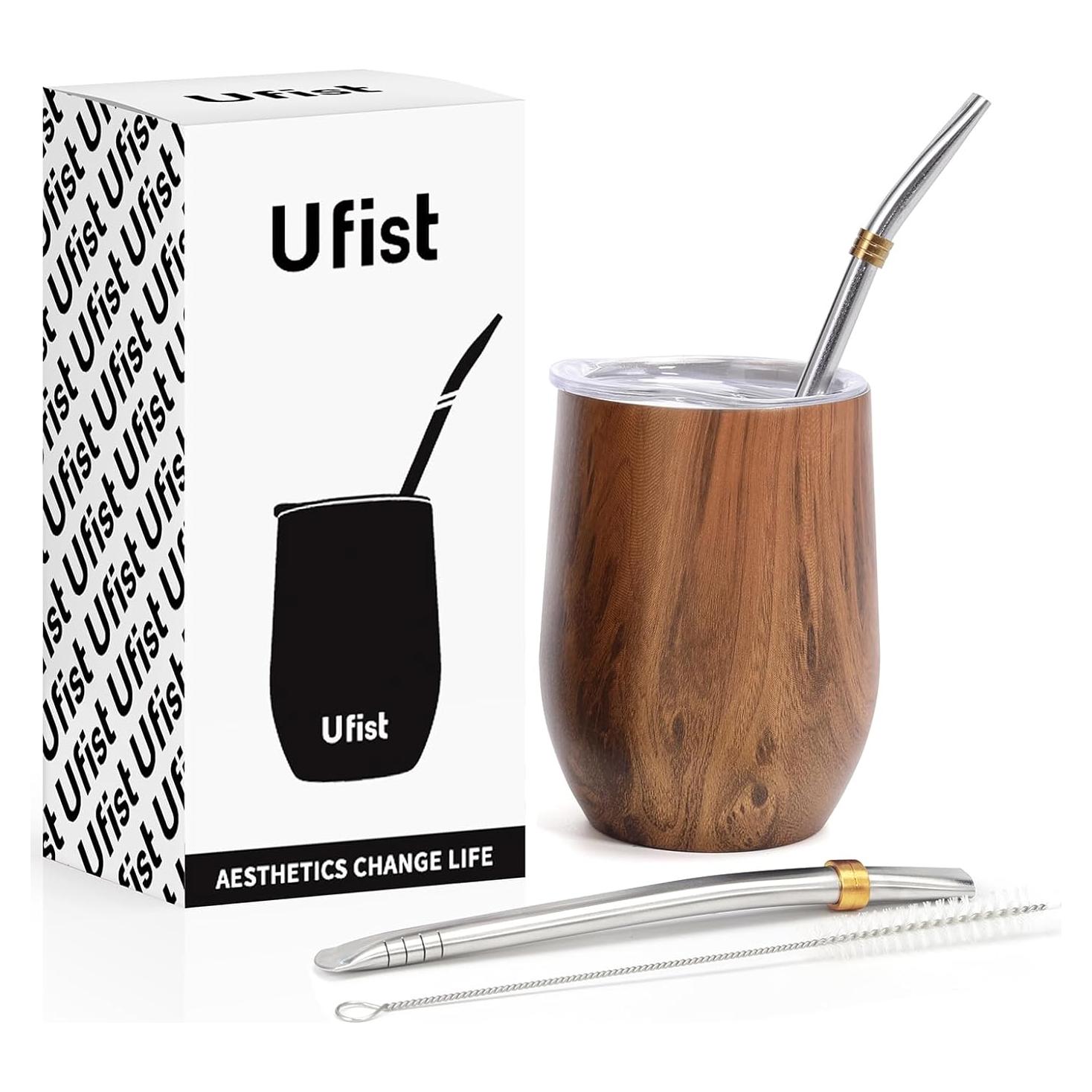 Taza de Yerba Mate Ufist 350ml Acero Inoxidable Doble Pared