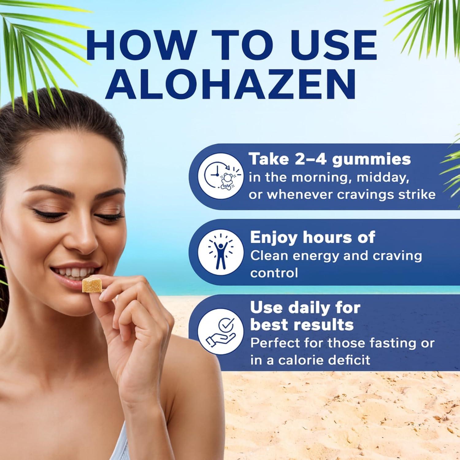 Gomitas de Yerba Mate AlohaZen 60 Unidades Sabor Piña Colada