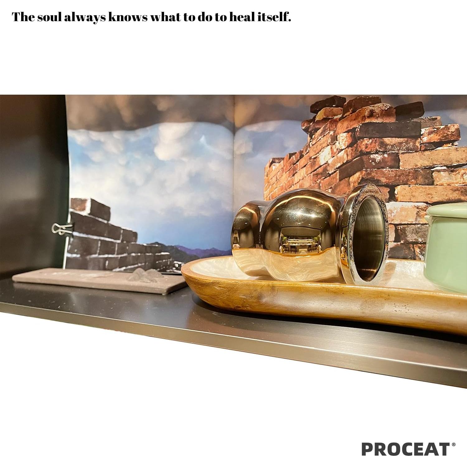 Taza de Yerba Mate Proceat de Acero Inoxidable 240 ml Oro