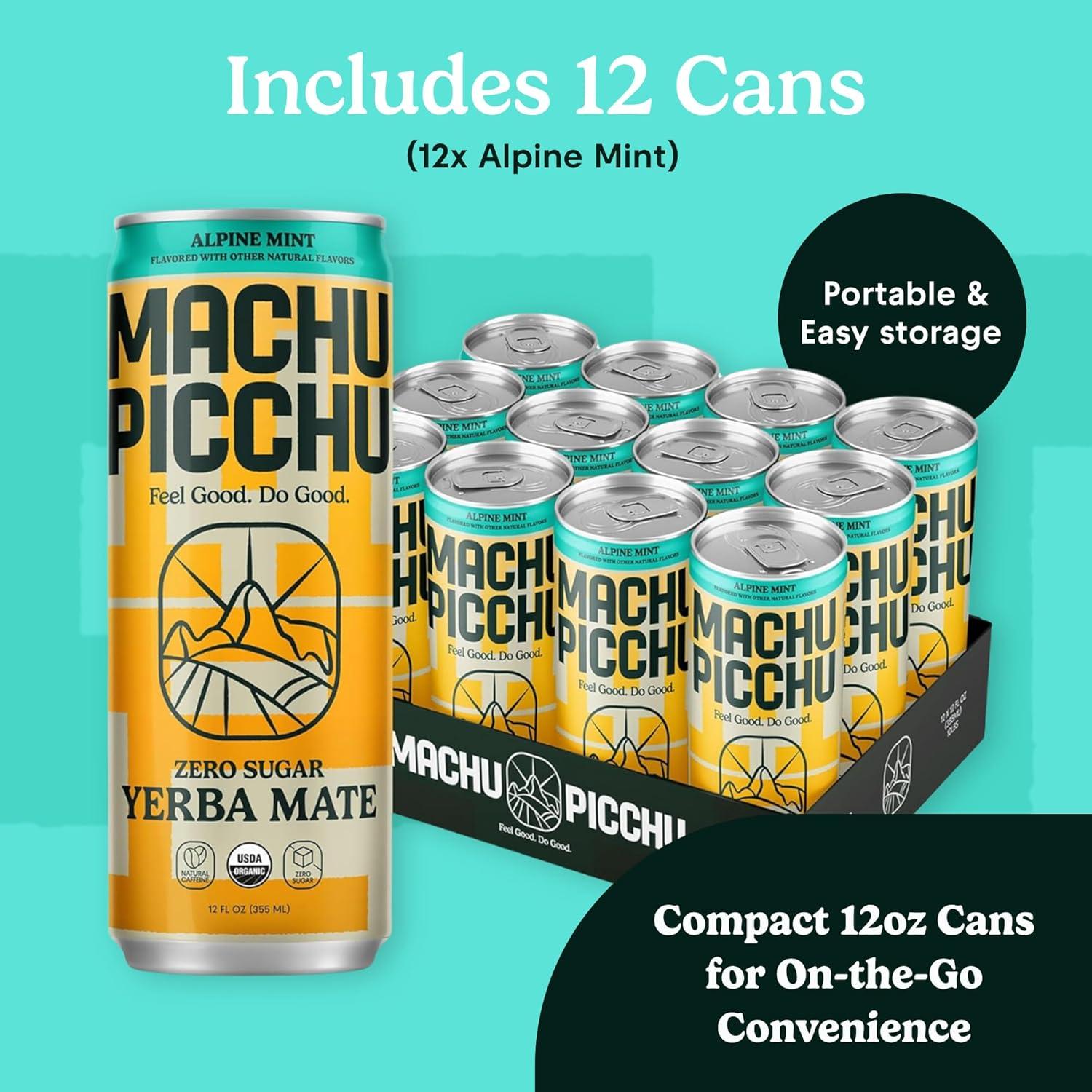 Bebida Energética Machu Picchu de Yerba Mate 355ml - Menta Alpina