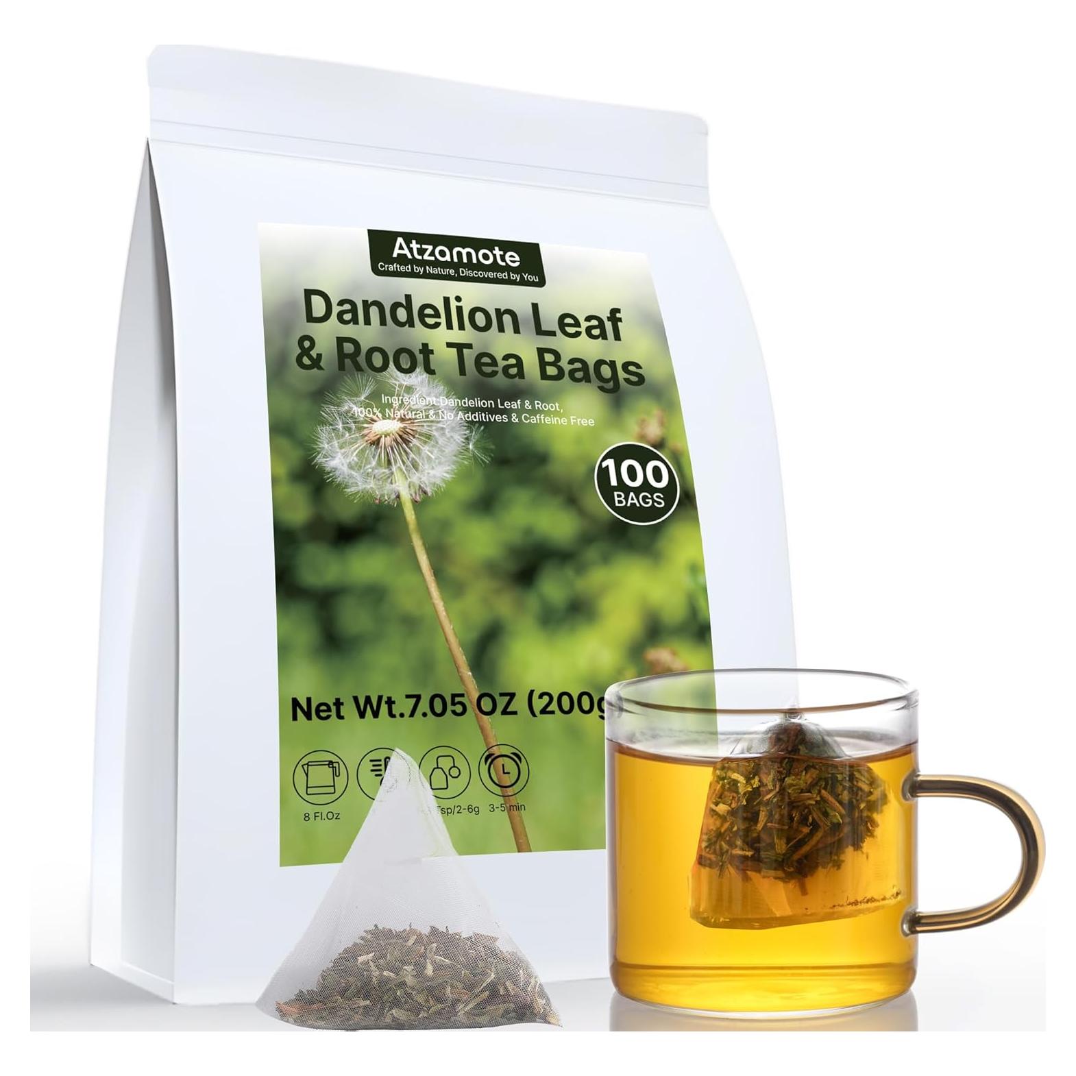 Té de Diente de León Atzamote - 100 Bolsitas Sin Cafeína