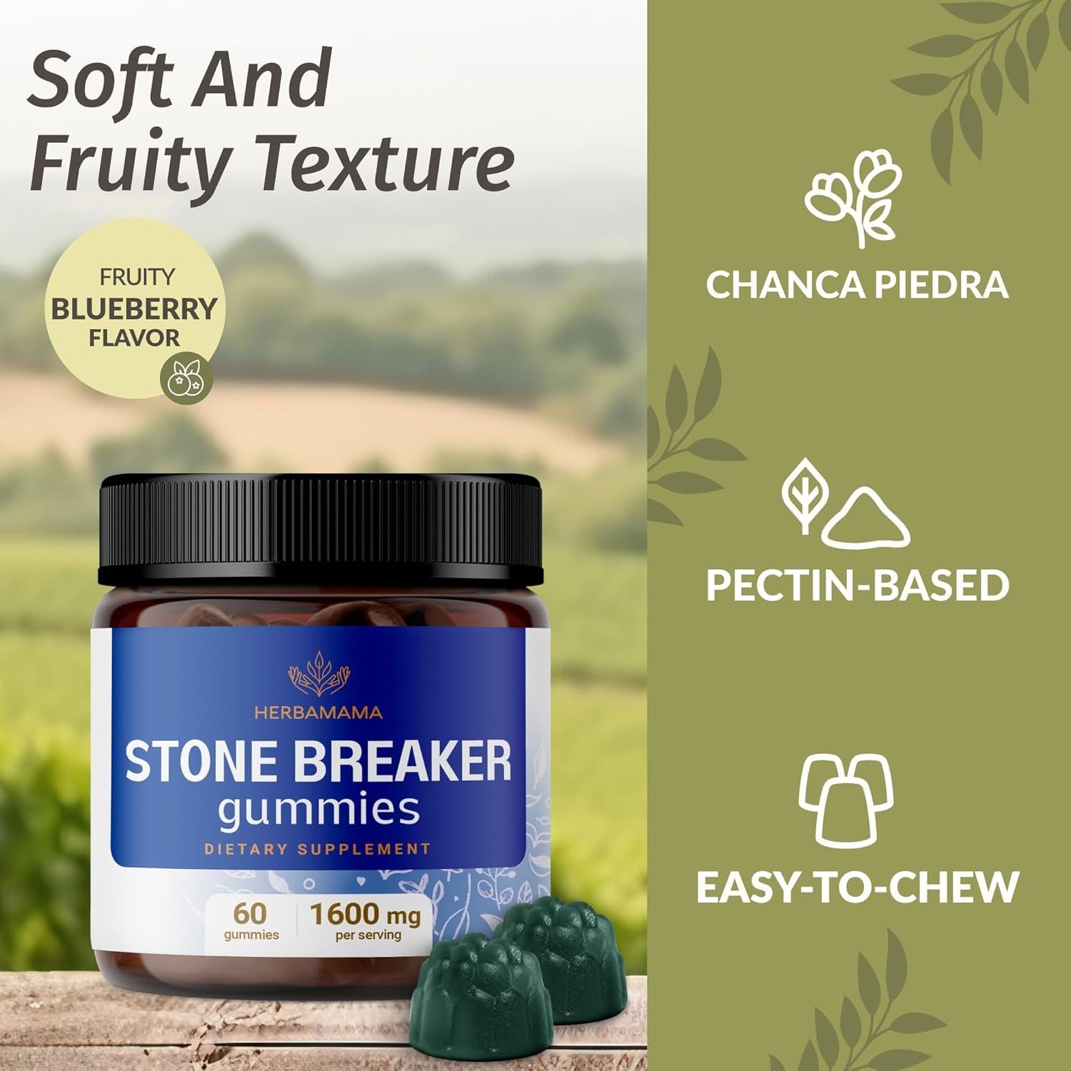 Gominolas Herbamama Chanca Piedra 1600mg - 60 Unidades
