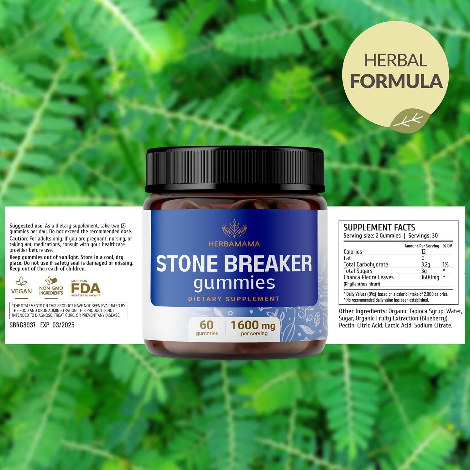 Gominolas Herbamama Chanca Piedra 1600mg - 60 Unidades