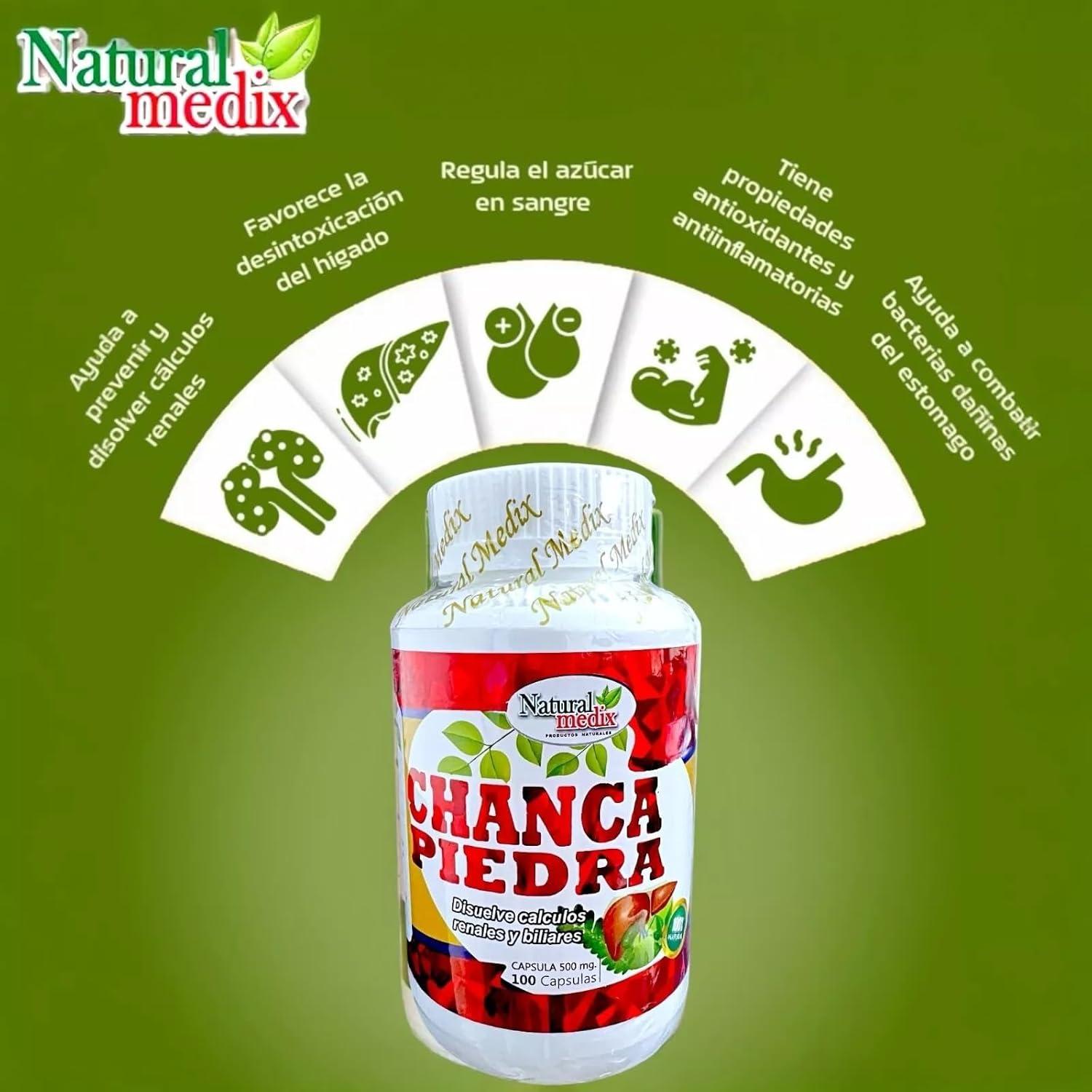 Chanca Piedra Natural Medix 100 Cápsulas - Suplemento Desintoxicante