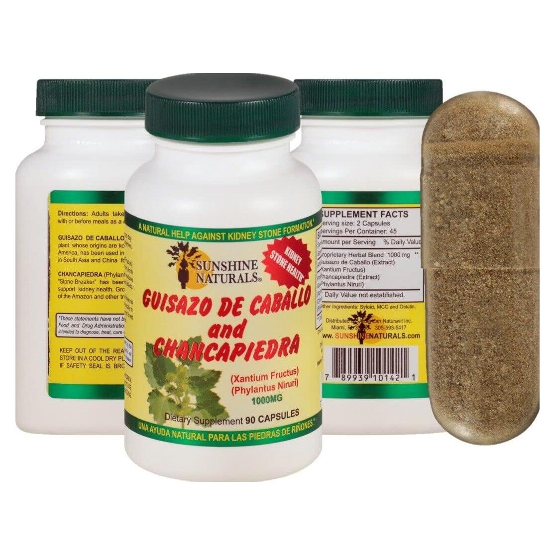 Suplemento Chancapiedra Sunshine 90 Cápsulas - Salud Renal