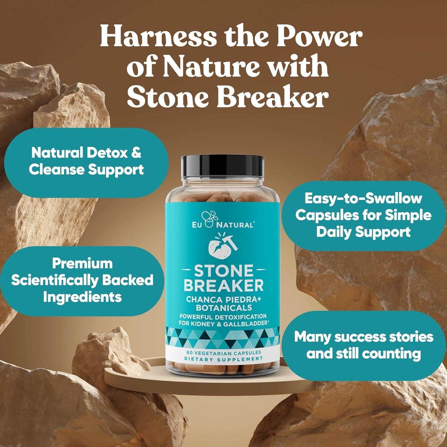 Chanca Piedra Stone Breaker - 180 Cápsulas Desintoxicantes