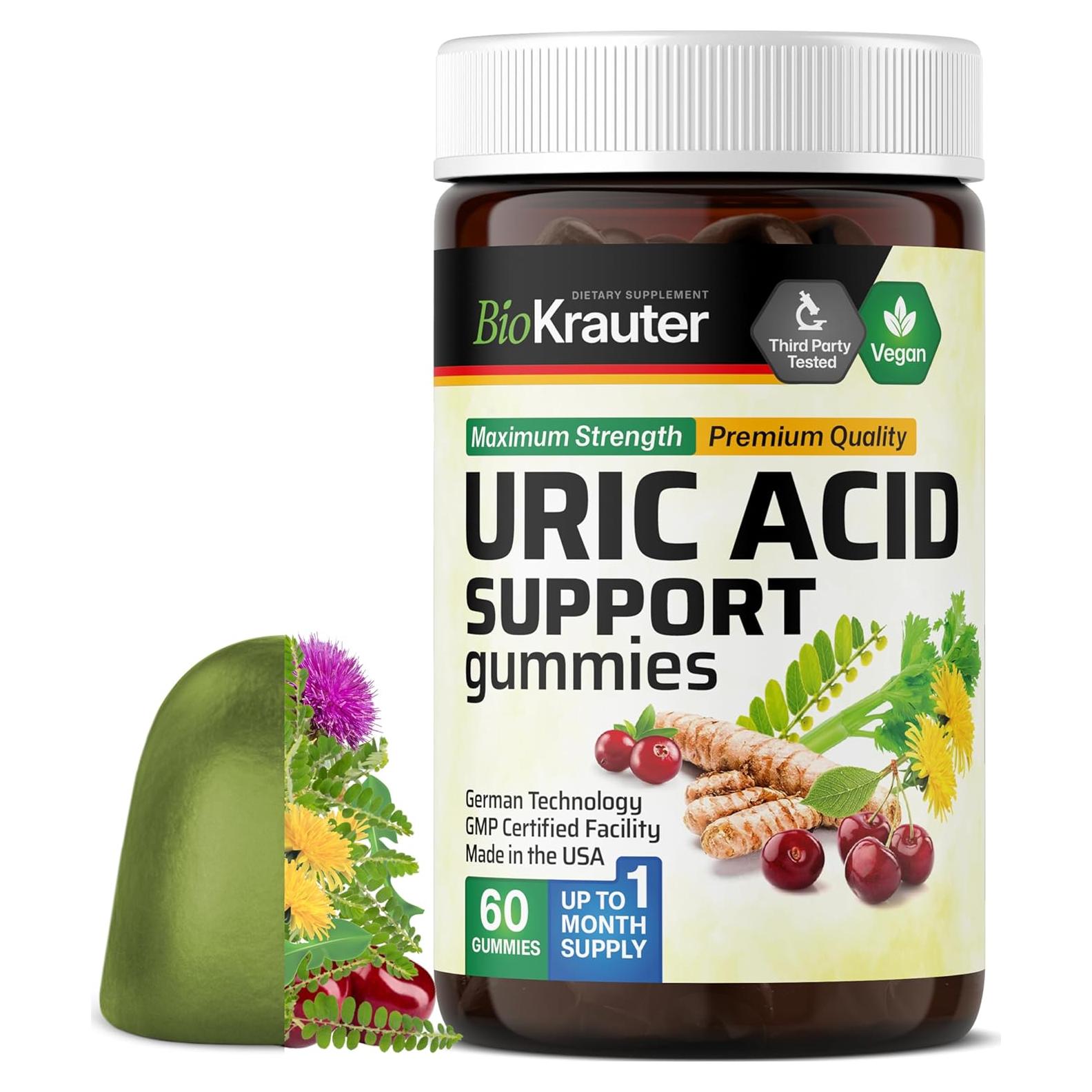 Gominolas Veganas BioKrauter Soporte Ácido Úrico 60 Unidades