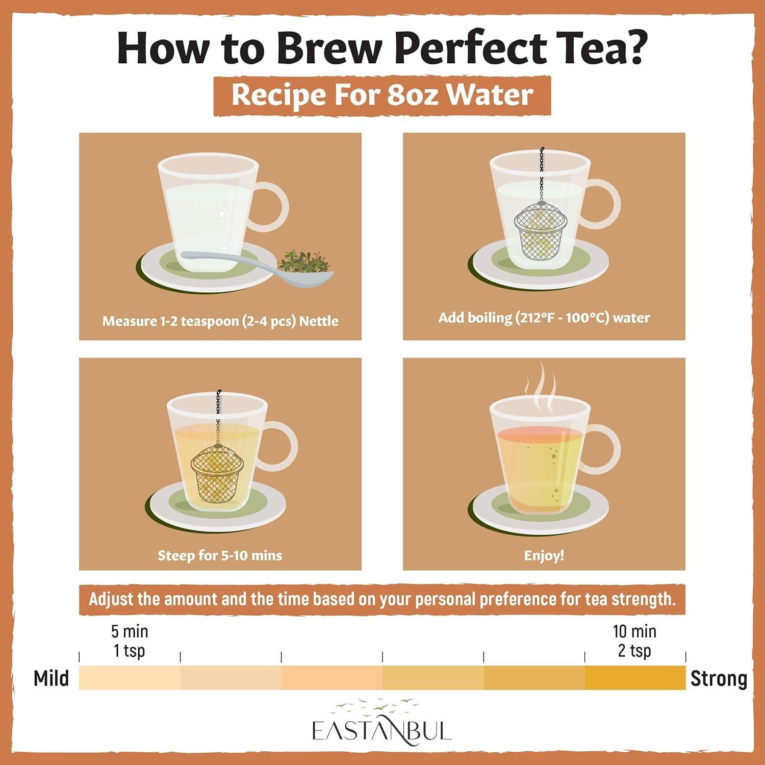 Té de Ortiga Eastanbul 20g - 100% Natural, Sin Cafeína, Vegano