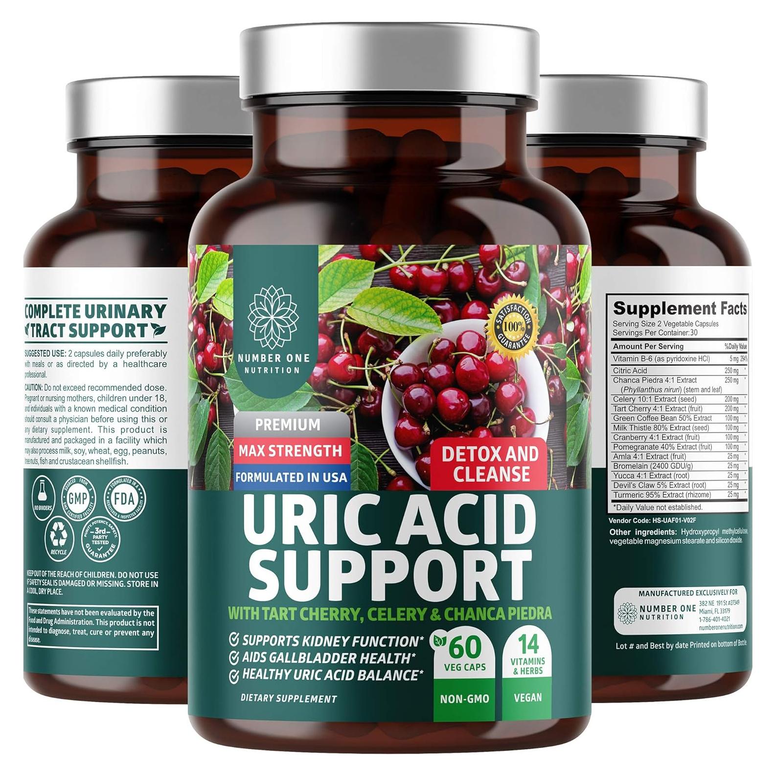 Suplemento Ácido Úrico N1N Premium 60 Cápsulas Veganas