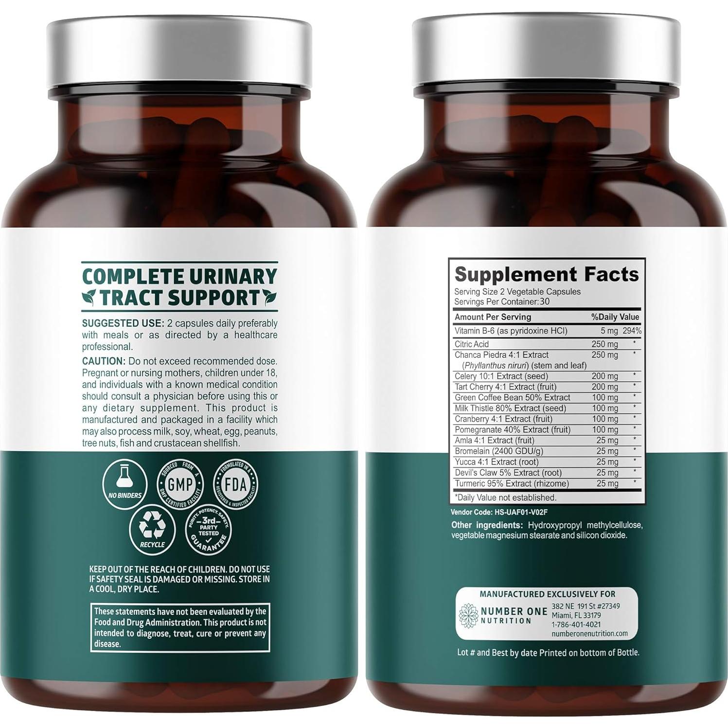 Suplemento Ácido Úrico N1N Premium 60 Cápsulas Veganas