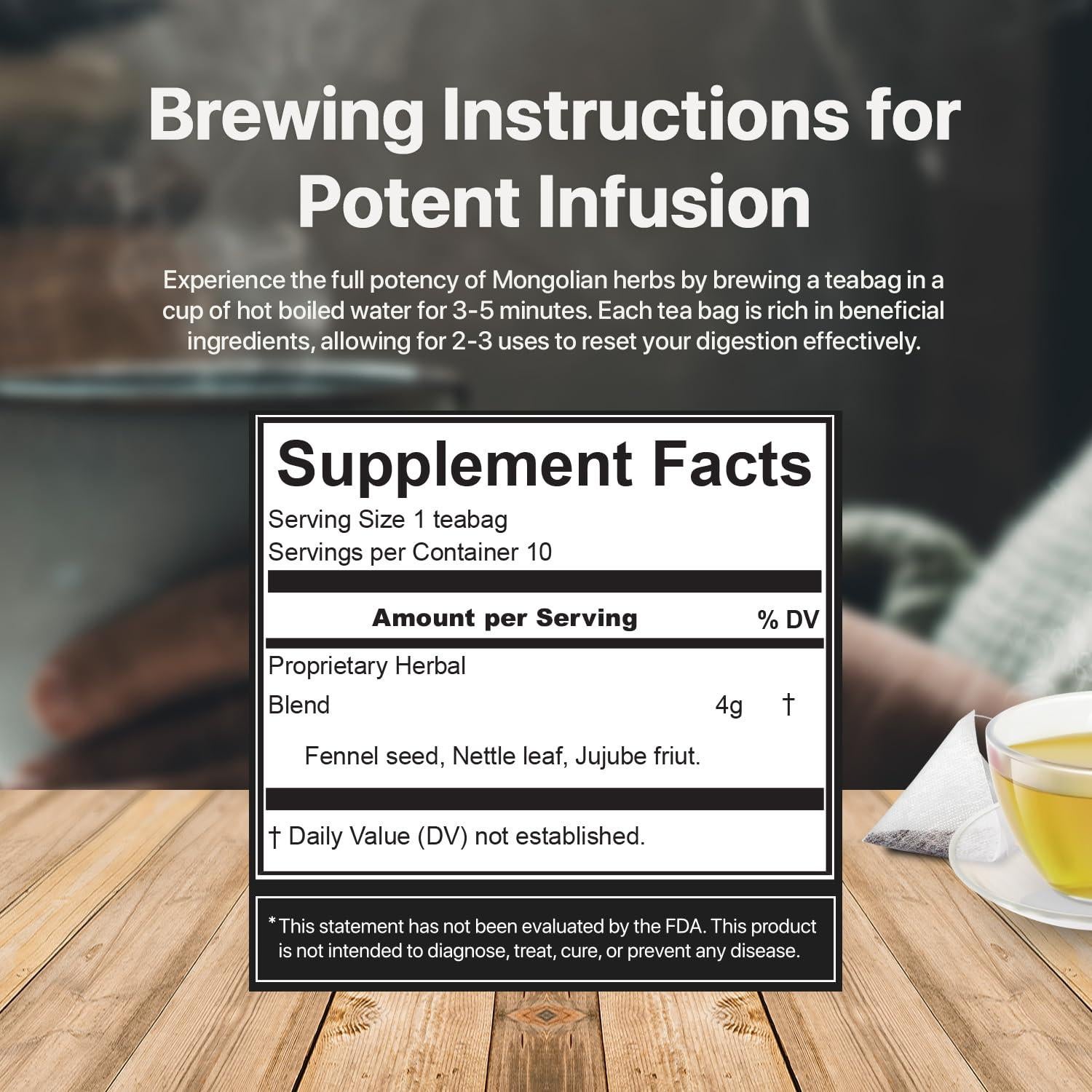 Té Digestivo Orgánico Amu Nutrition con Hoja de Ortiga 100g