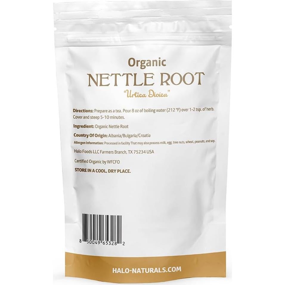 Raíz de Ortiga Orgánica Cortada 113g Halo Naturals
