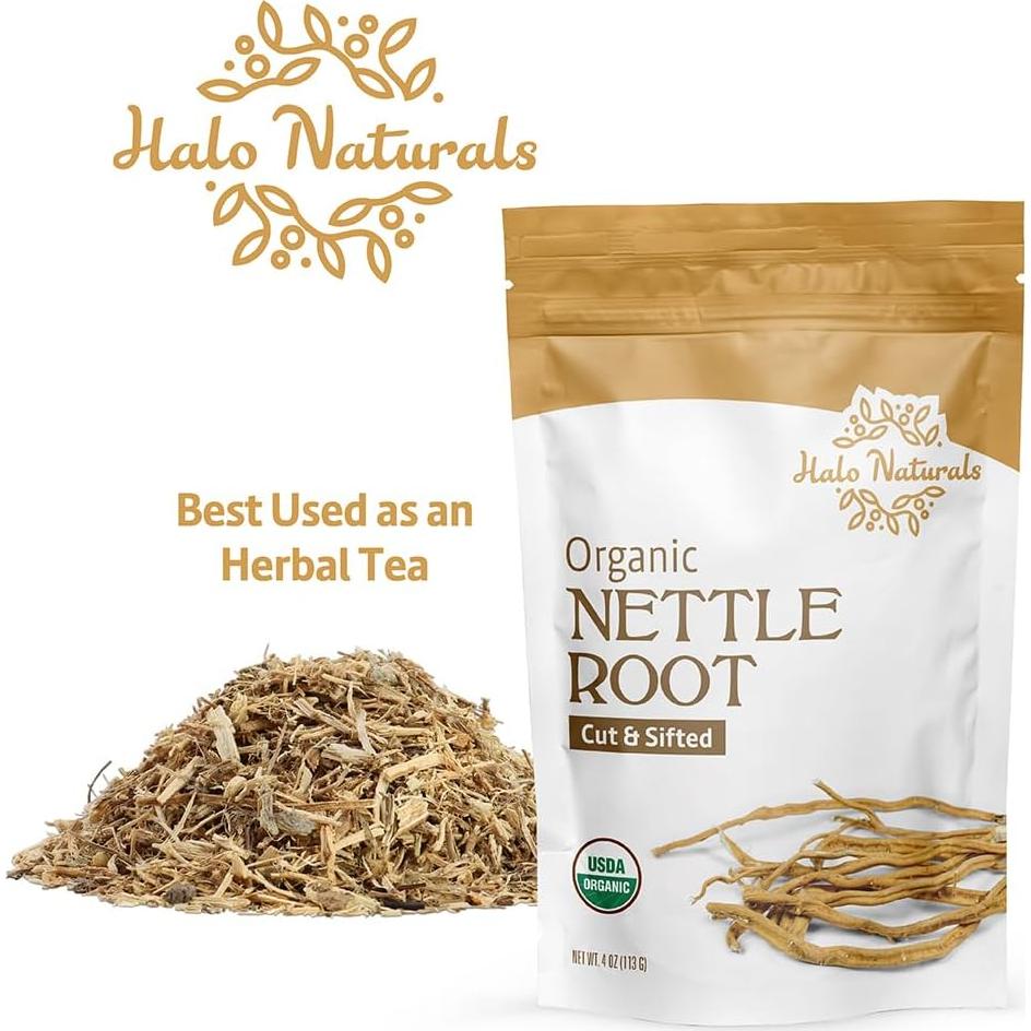 Raíz de Ortiga Orgánica Cortada 113g Halo Naturals