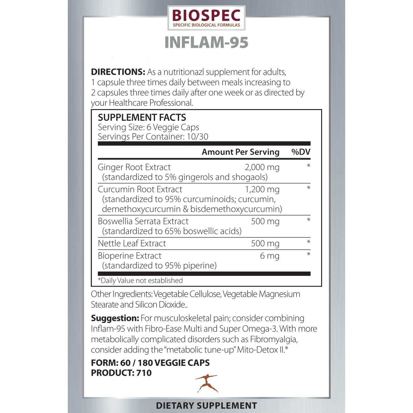 Inflam-95 Biospec - Suplemento Natural 180 Cápsulas