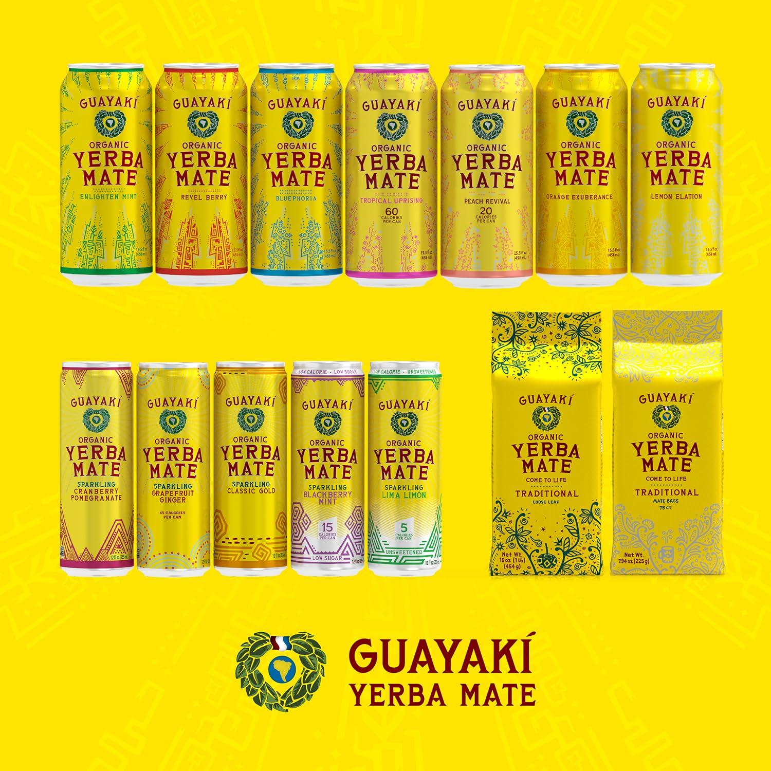 Yerba Mate Orgánica Guayakí Resurgimiento Durazno 438ml