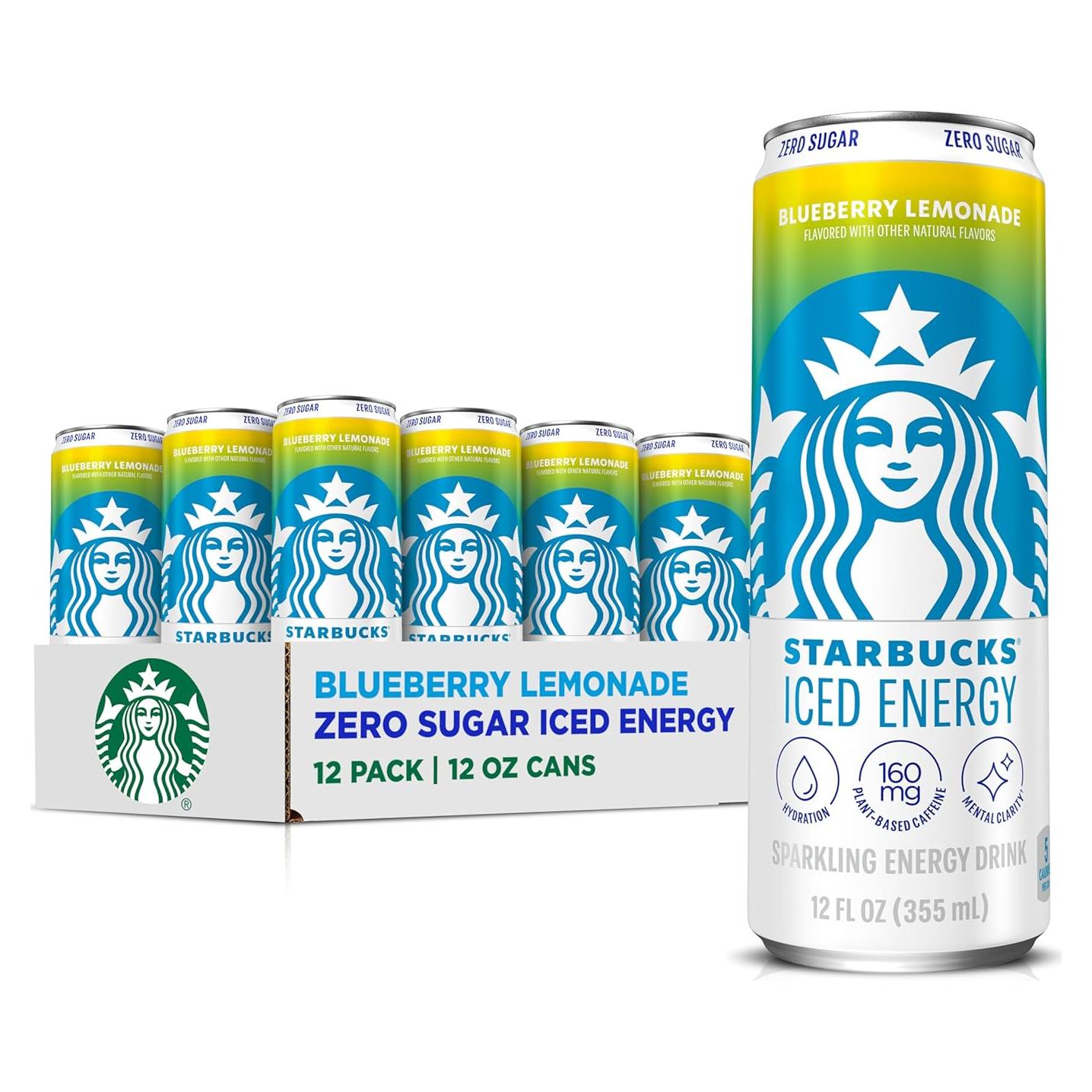 Bebida Energética Fría Starbucks Limonada de Arándano 12 Latas 355 ml