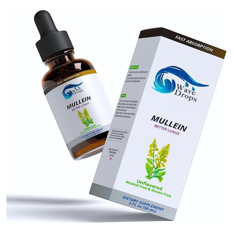 Tintura de hoja de malva Wave Drops 59.15 ml - Salud respiratoria