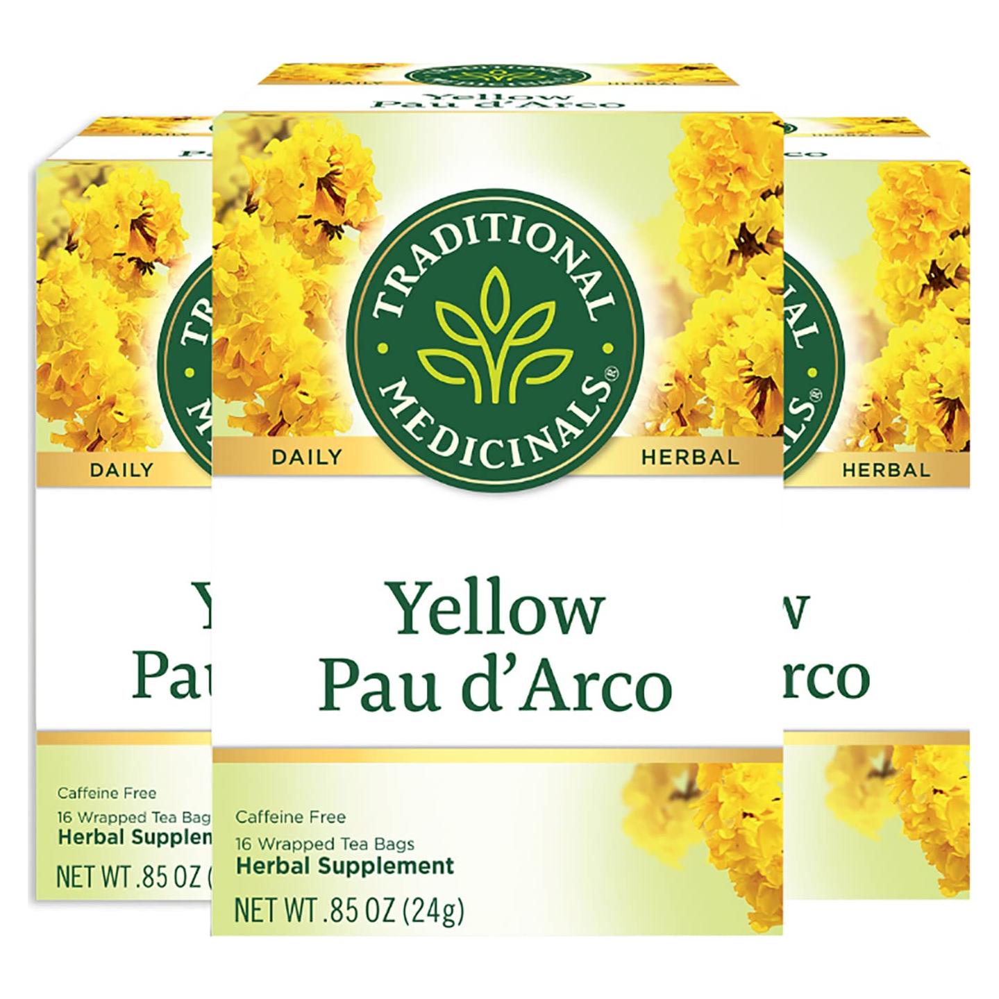 Té Herbal Pau d'Arco Amarillo Medicinales Tradicionales 48 Bolsitas