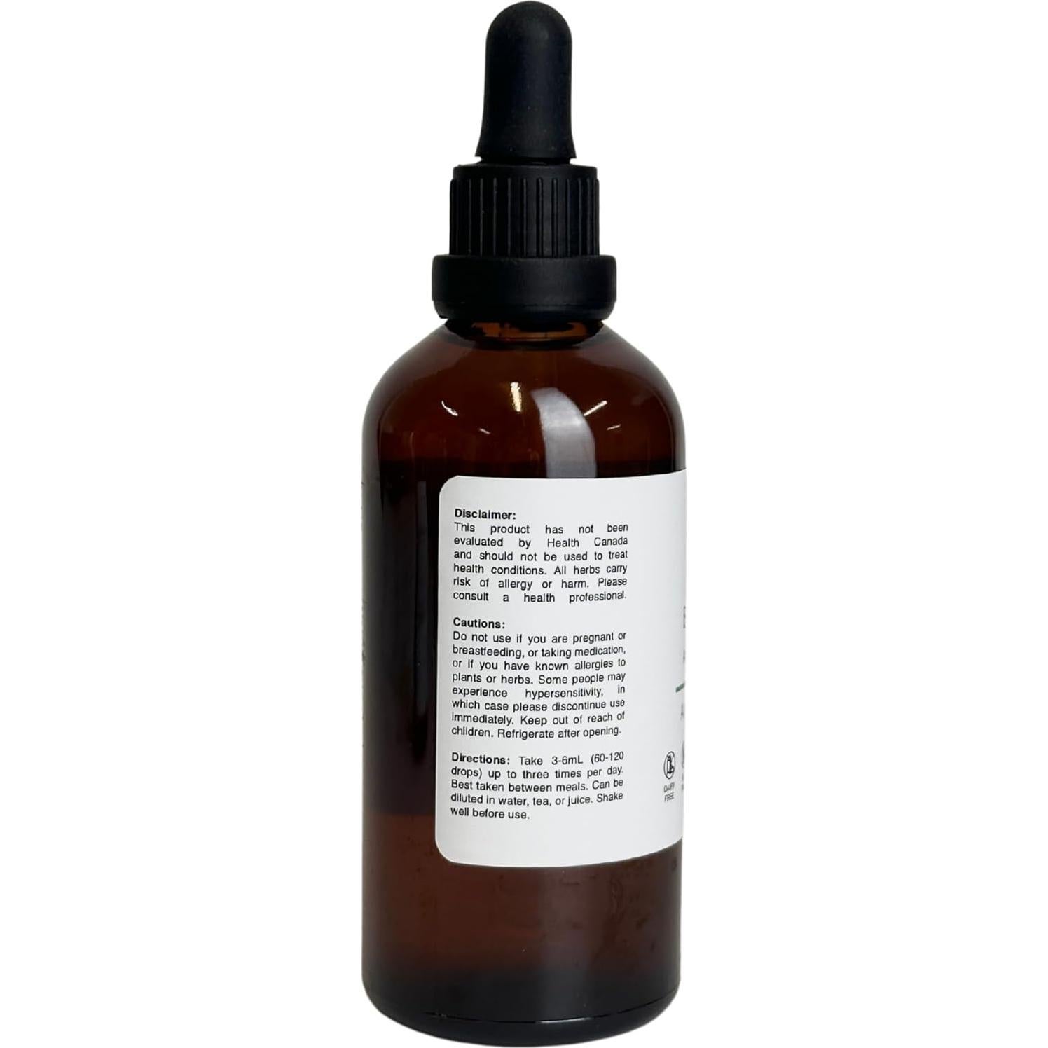 Tintura de raíz de bardana Herbity 100 ml - Sin alcohol, vegano