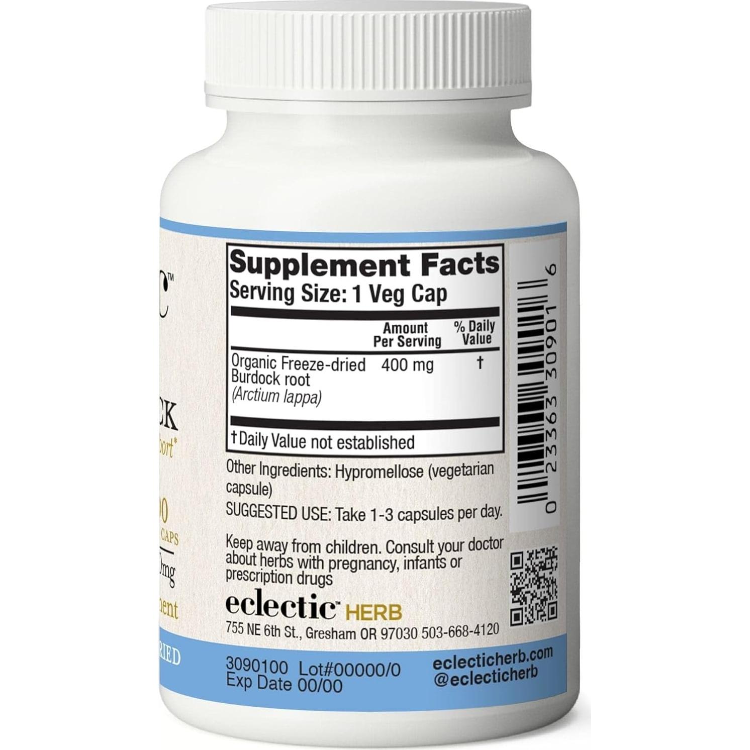 Cápsulas de Raíz de Bardana Fresca Instituto Ecléctico 90 CT