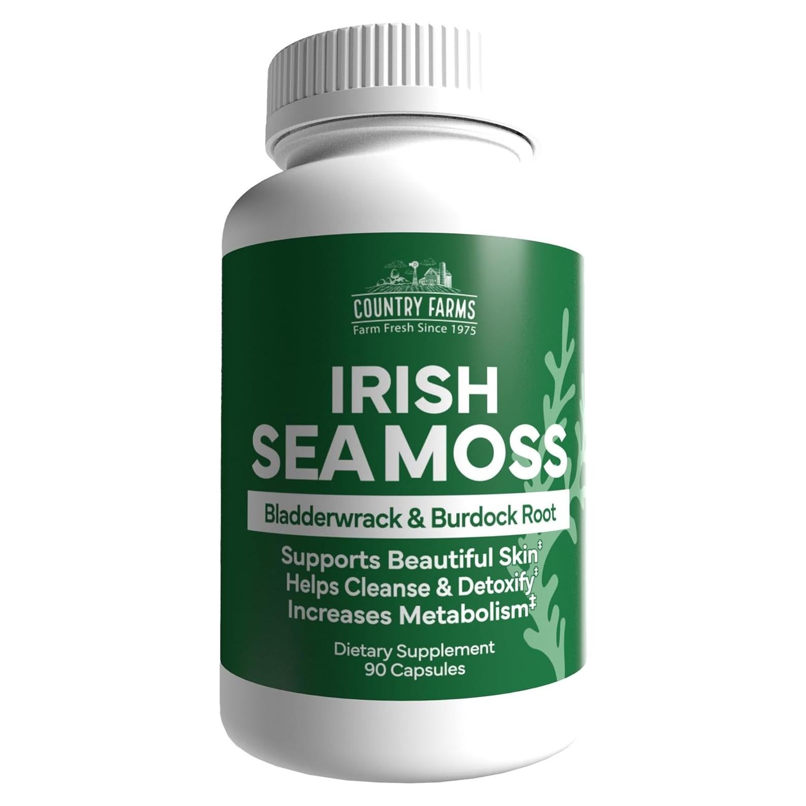 Cápsulas de Musgo Marino Irlandés Country Farms 90 Unidades