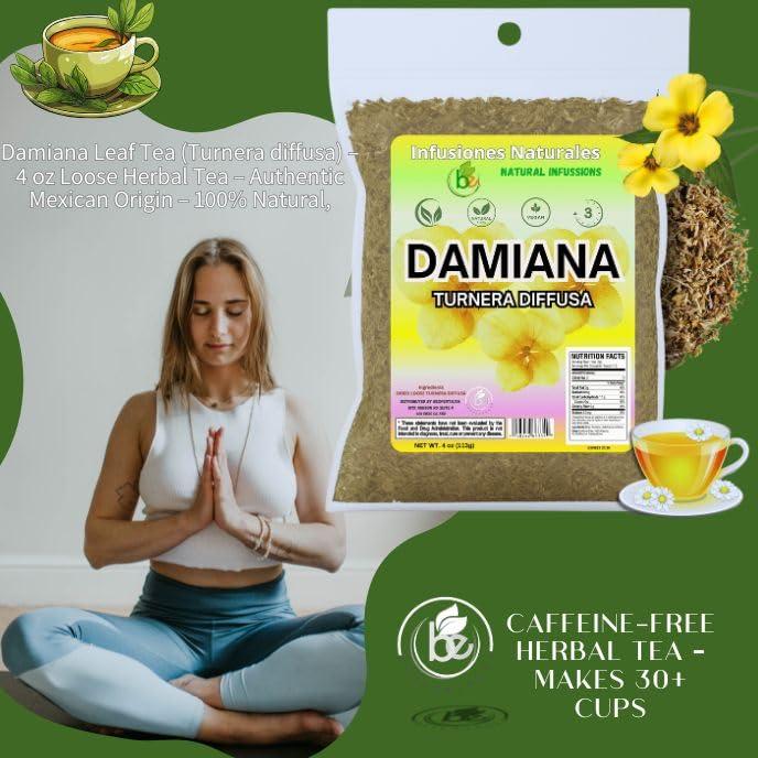 Té de Hoja de Damiana 113g Bexperts - Infusor Acero Inoxidable
