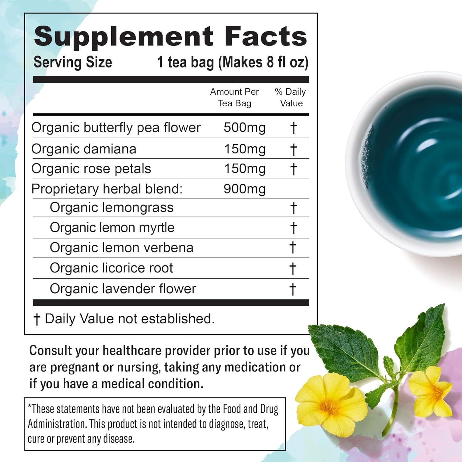 Paquete de Té Herbal Orgánico Numi - 3 Variedades de Damiana