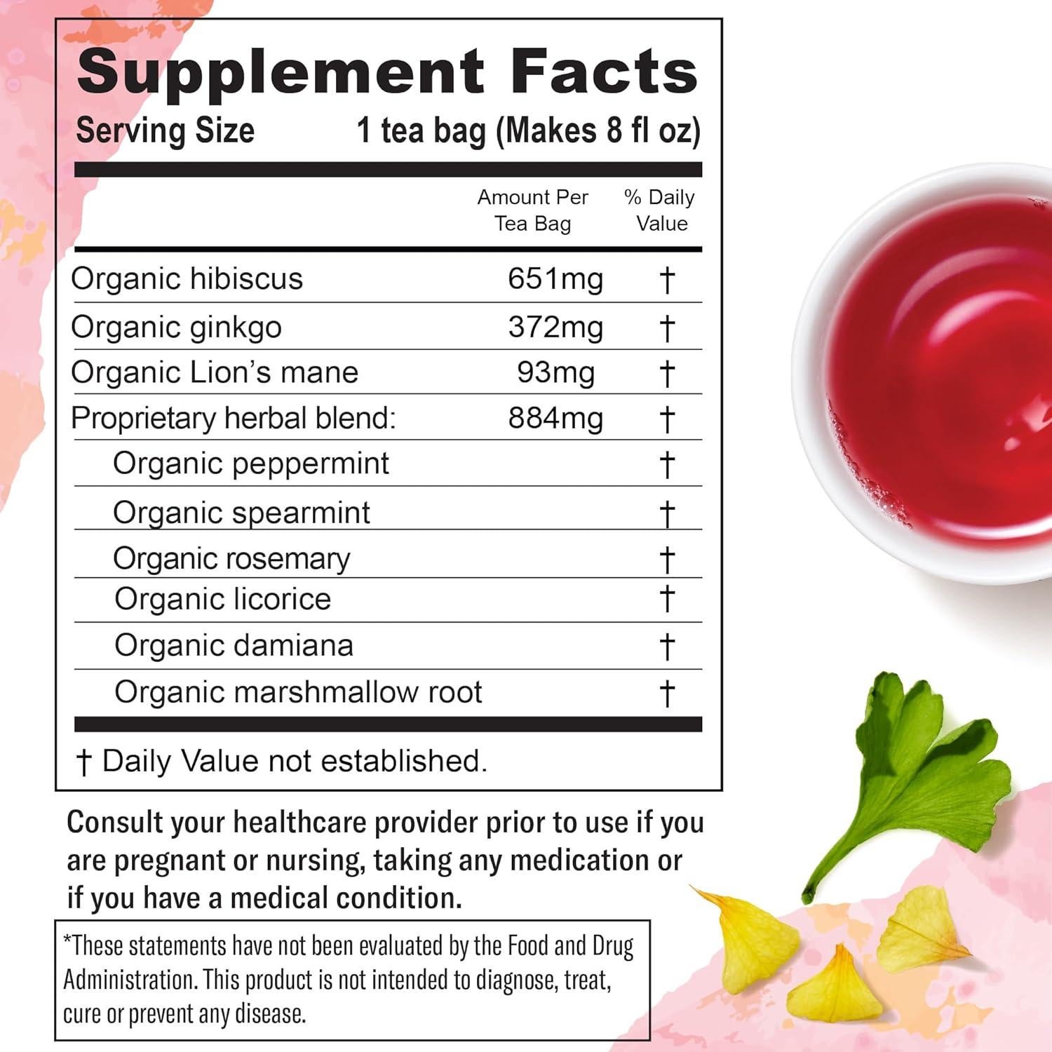 Paquete de Té Herbal Orgánico Numi - 3 Variedades de Damiana