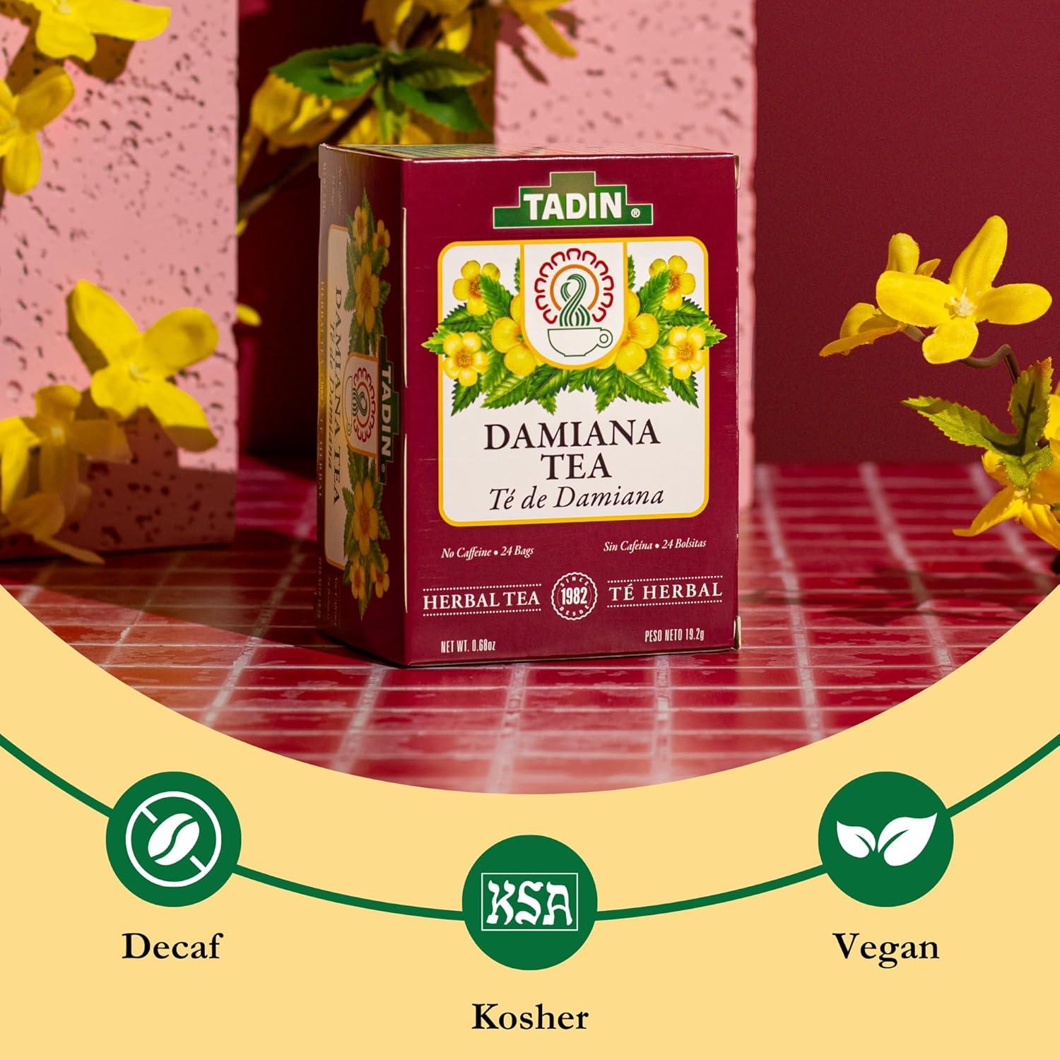 Té de Hierbas Sin Cafeína Tadin Damiana 144 Bolsitas