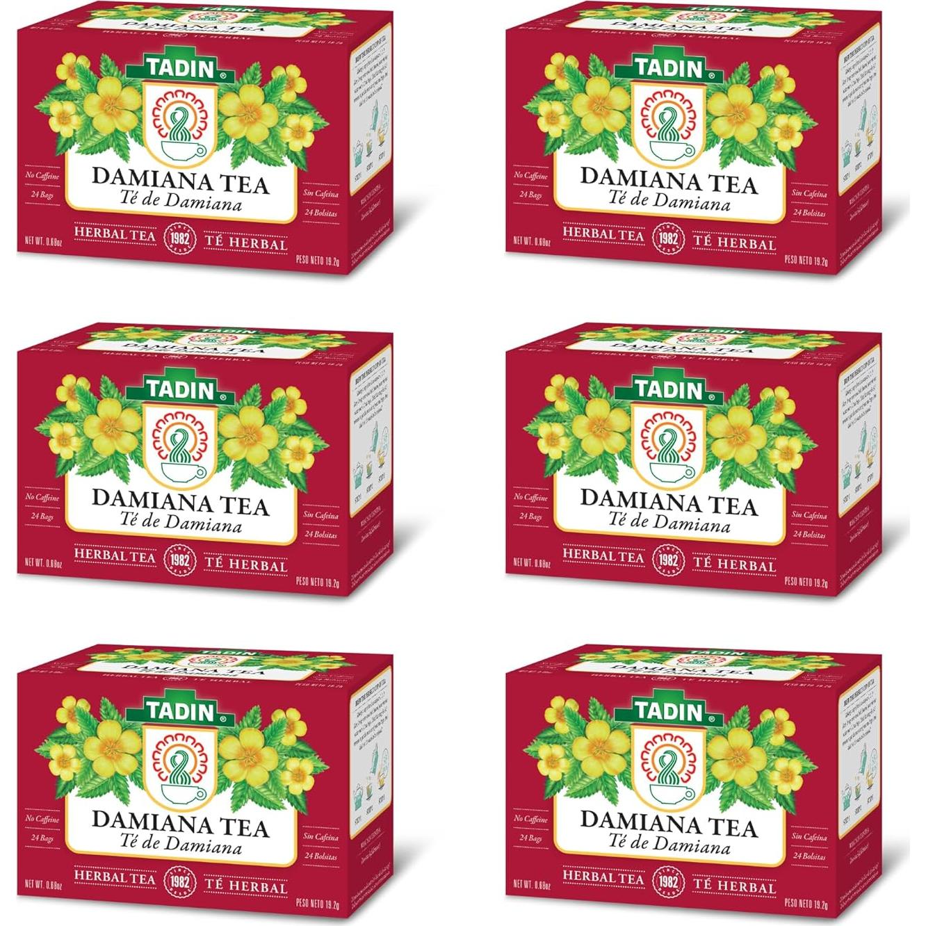 Té de Hierbas Sin Cafeína Tadin Damiana 144 Bolsitas