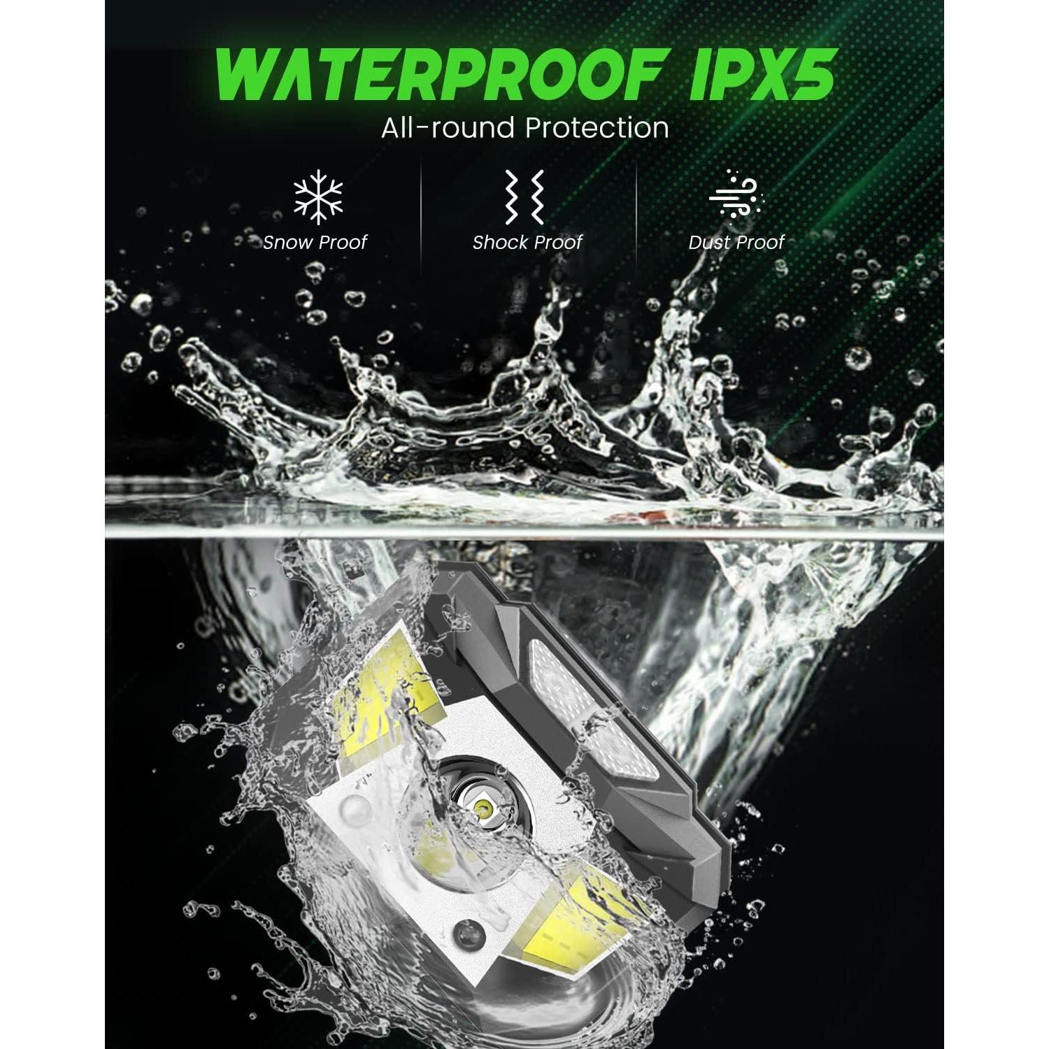 Linterna Frontal Recargable Victoper GY10 1200 Lúmenes 8 Modos