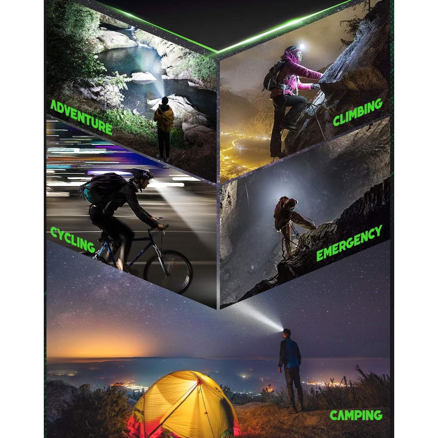 Linterna Frontal Recargable Victoper GY10 1200 Lúmenes 8 Modos